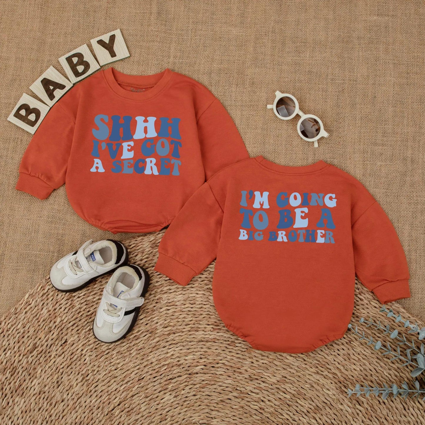 Big Brother Announcement Romper & Shirt Set, Sibling Reveal Outfit for Baby & Toddler Boy, Pregnancy Announcement Gift