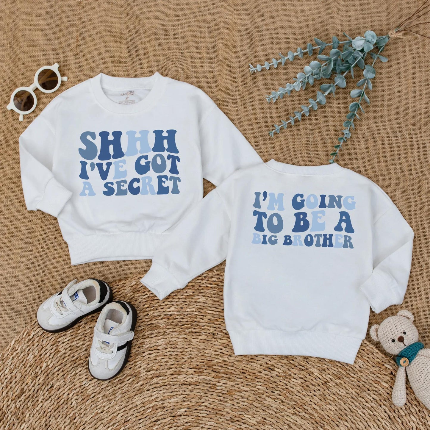 Big Brother Announcement Romper & Shirt Set, Sibling Reveal Outfit for Baby & Toddler Boy, Pregnancy Announcement Gift