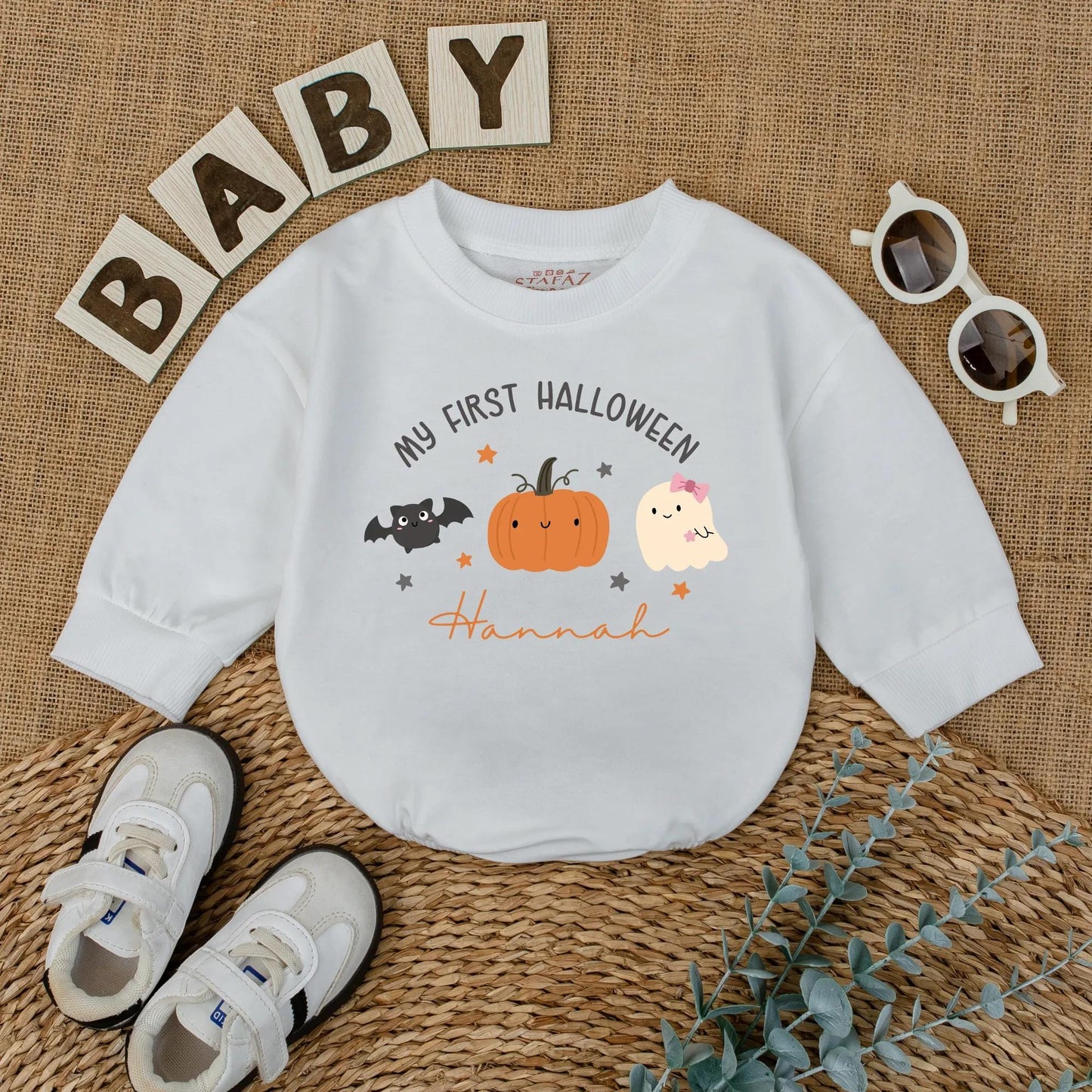 My First Halloween Baby Romper Cute Pumpkin Ghost Infant Outfit Adorable Baby Girl Clothes Spooky Season Gifts Perfect for Fall Celebrations