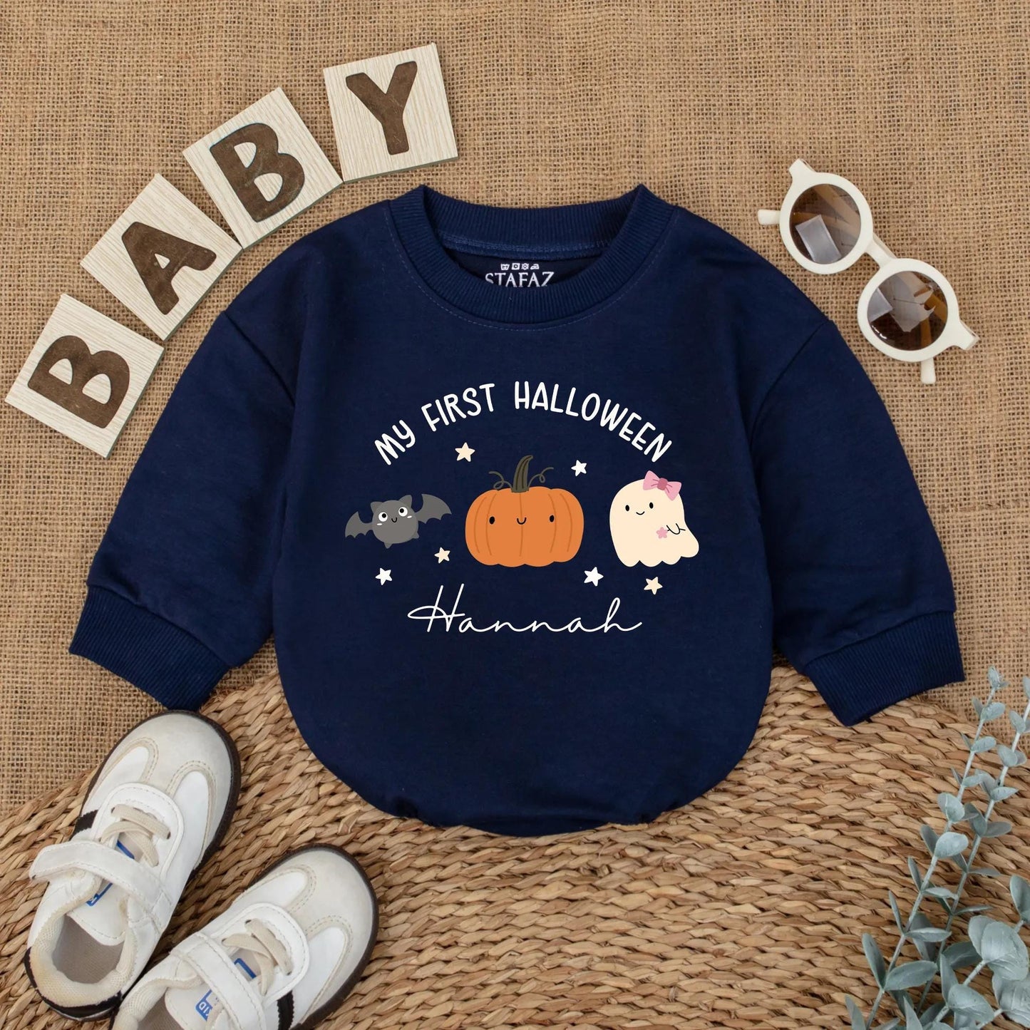 My First Halloween Baby Romper Cute Pumpkin Ghost Infant Outfit Adorable Baby Girl Clothes Spooky Season Gifts Perfect for Fall Celebrations