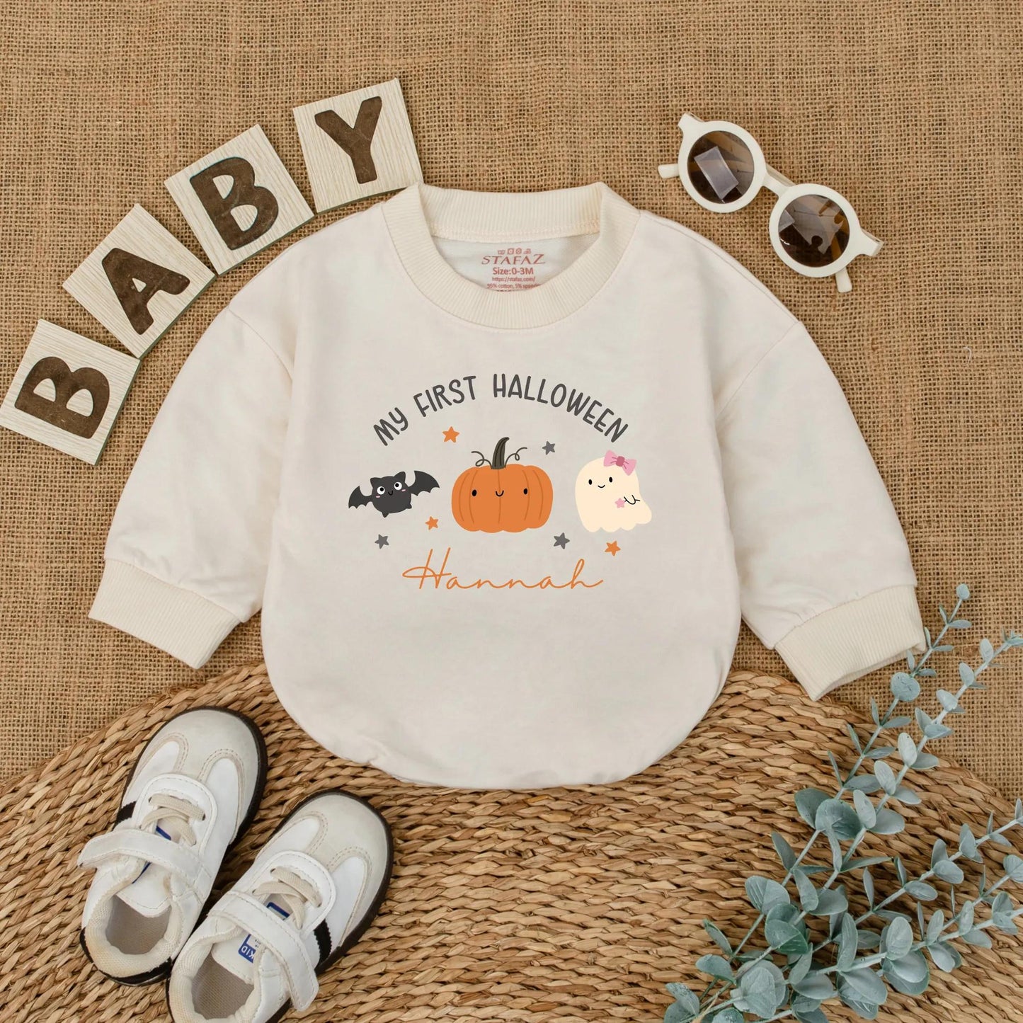 My First Halloween Baby Romper Cute Pumpkin Ghost Infant Outfit Adorable Baby Girl Clothes Spooky Season Gifts Perfect for Fall Celebrations