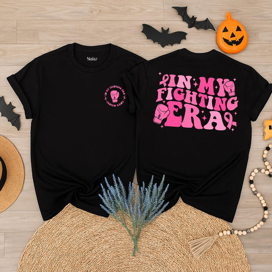 Her Fight Is Our Fight Breast Cancer Awareness Shirt Pink Ribbon Support Gift Survivor Cancer Warrior Tee Comfortable Cotton