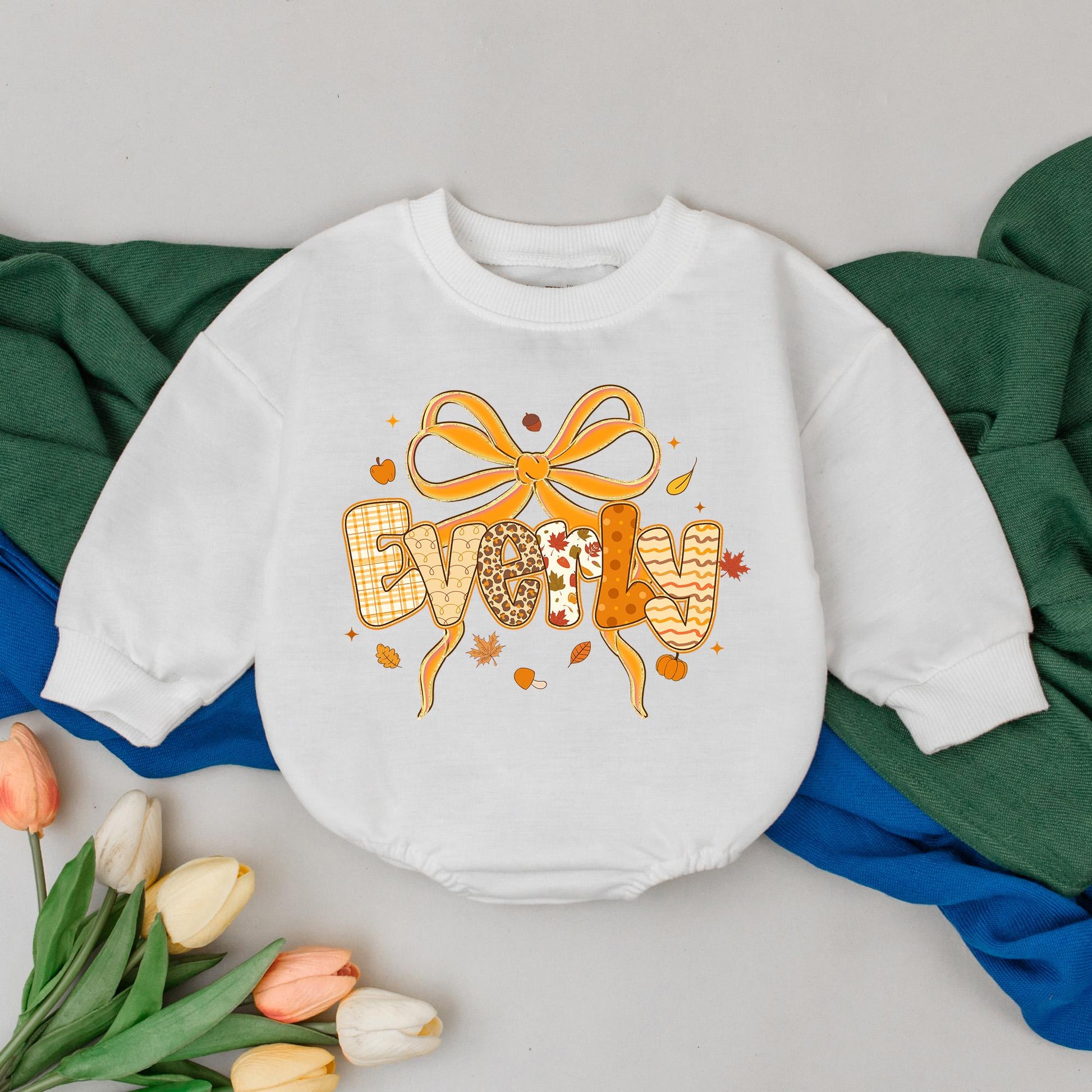 Personalized Thankful Pumpkin Romper Baby Girl Fall Autumn Custom Name Bodysuit First Thanksgiving Gift Outfit