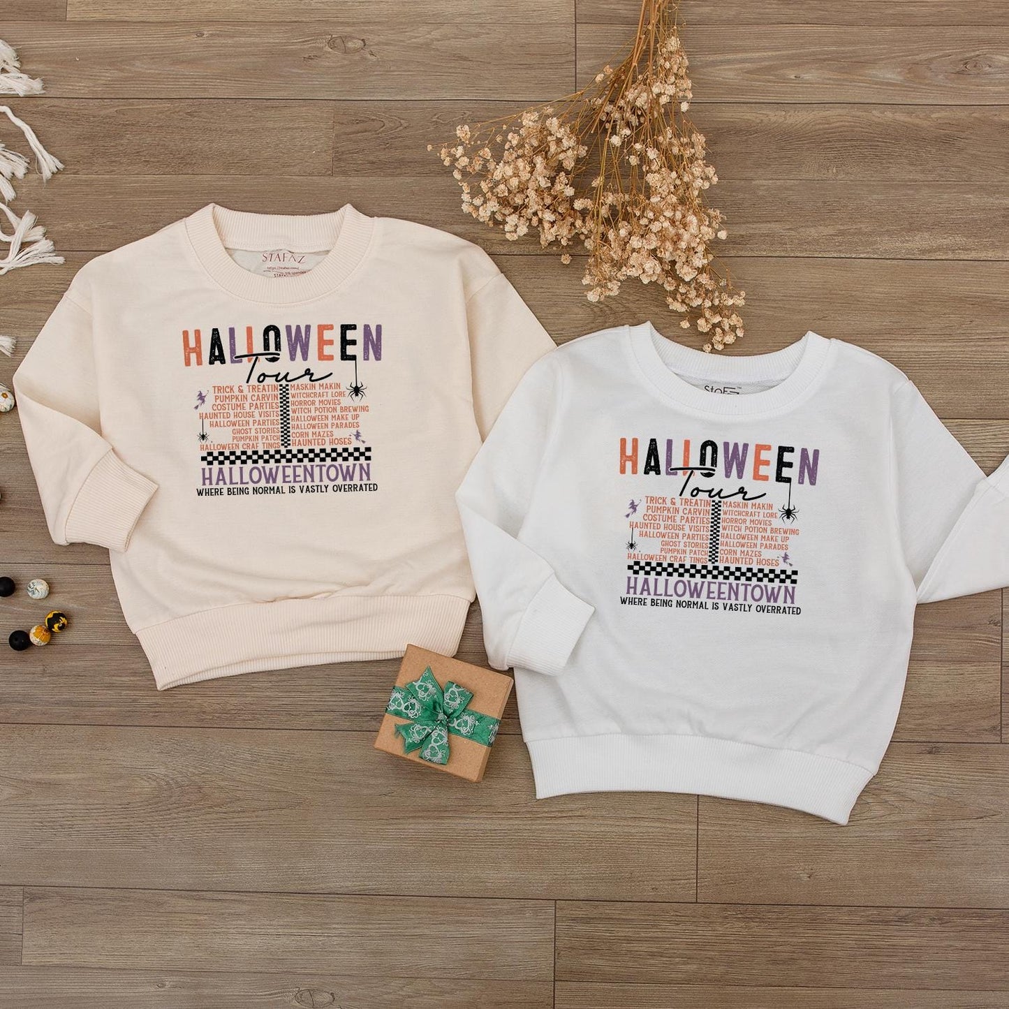 Funny Halloween Baby Sweatshirt for Boys & Girls, Halloweentown Toddler Shirt, Fall Spooky Season Outfit, Cute Baby Crewneck, Pumpkin Autumn Gift (139 chars)