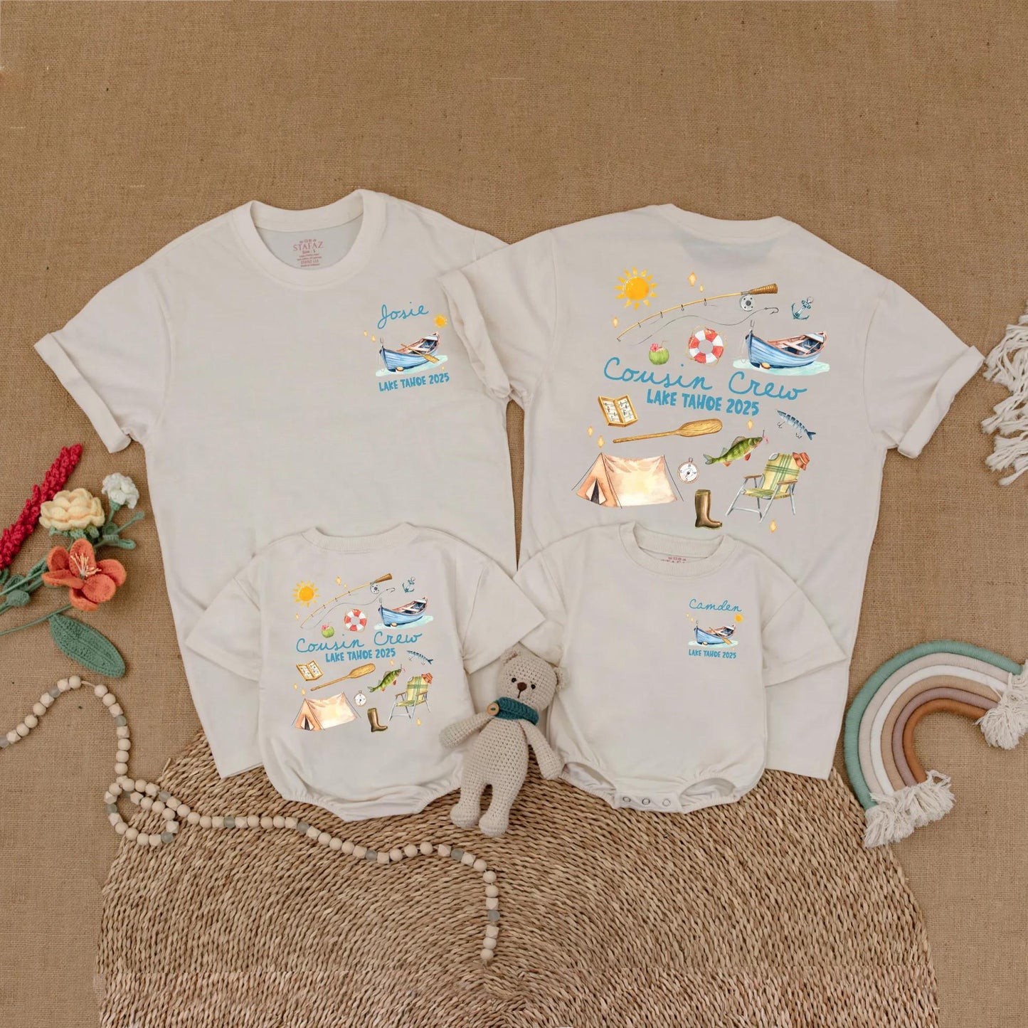 Custom Cousin Crew Lake Trip Matching Shirts Summer Vacation 2025 Family Camping Group Outfits Gift