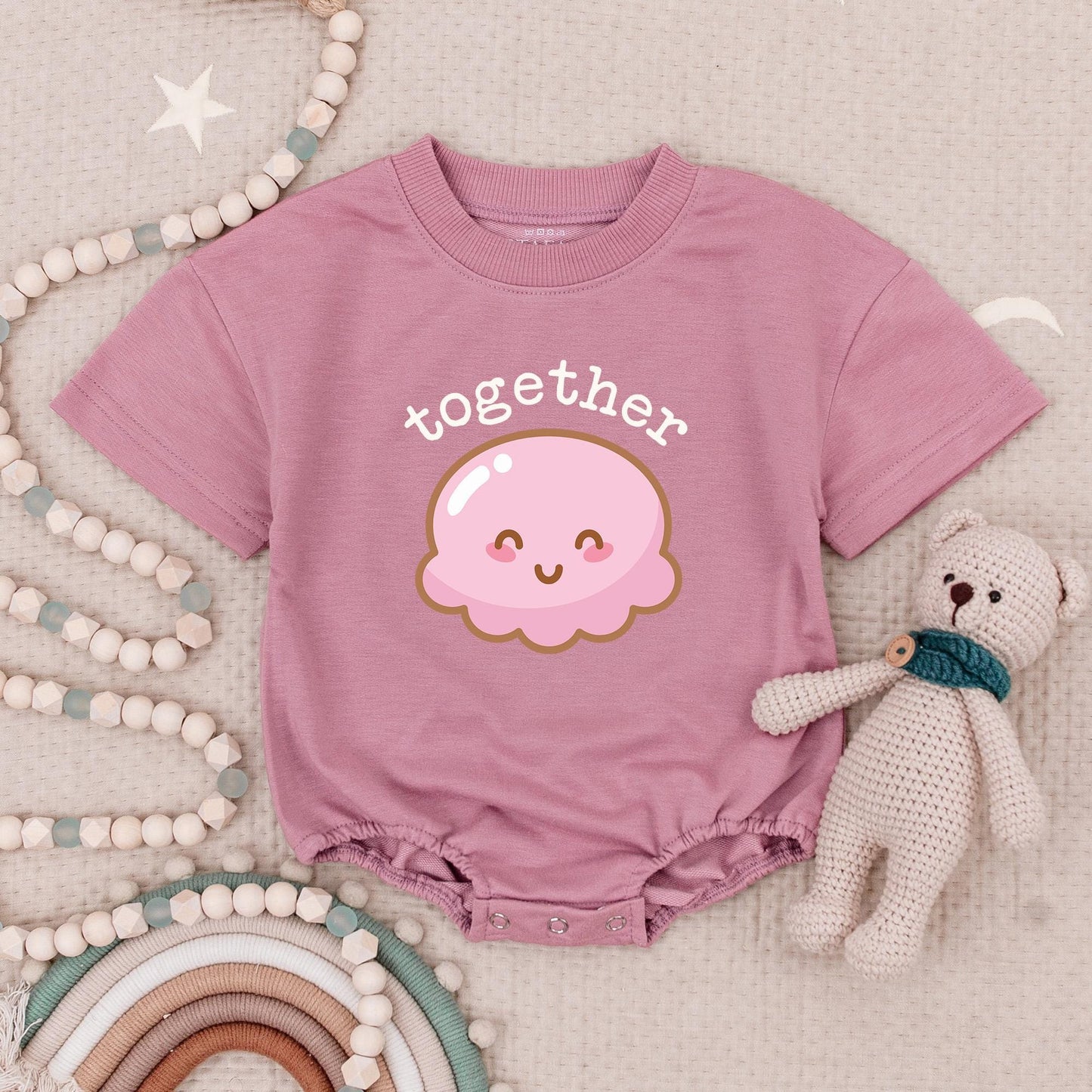 Cute Twin Baby Ice Cream Rompers Better Together Outfit Smiling Cone Scoop Newborn Gift Set Soft Cotton Shower Idea