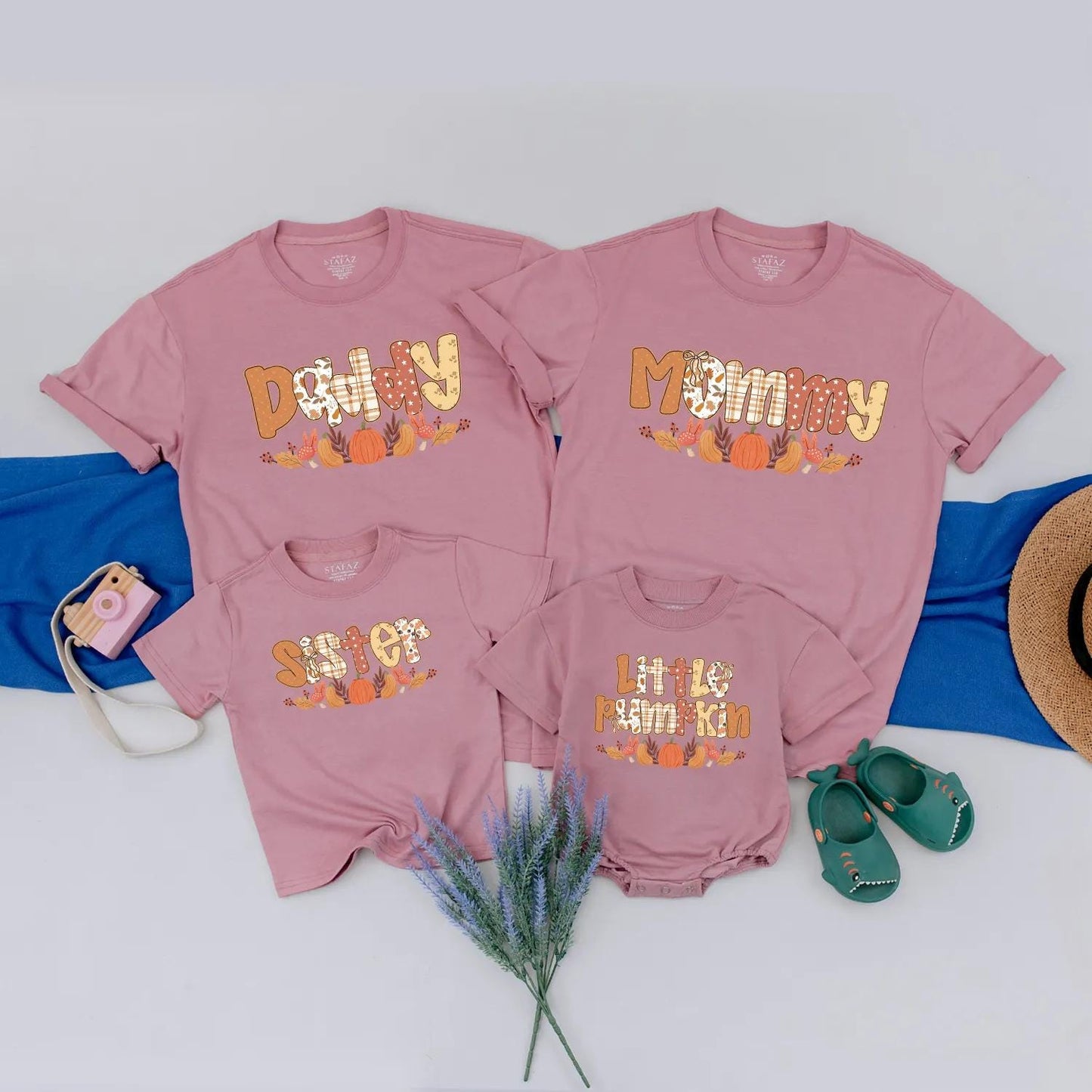 Matching Family Pumpkin Shirts & Little Pumpkin Romper for Thanksgiving! Cute Fall Baby, Toddler, & Adult Outfits for the Season