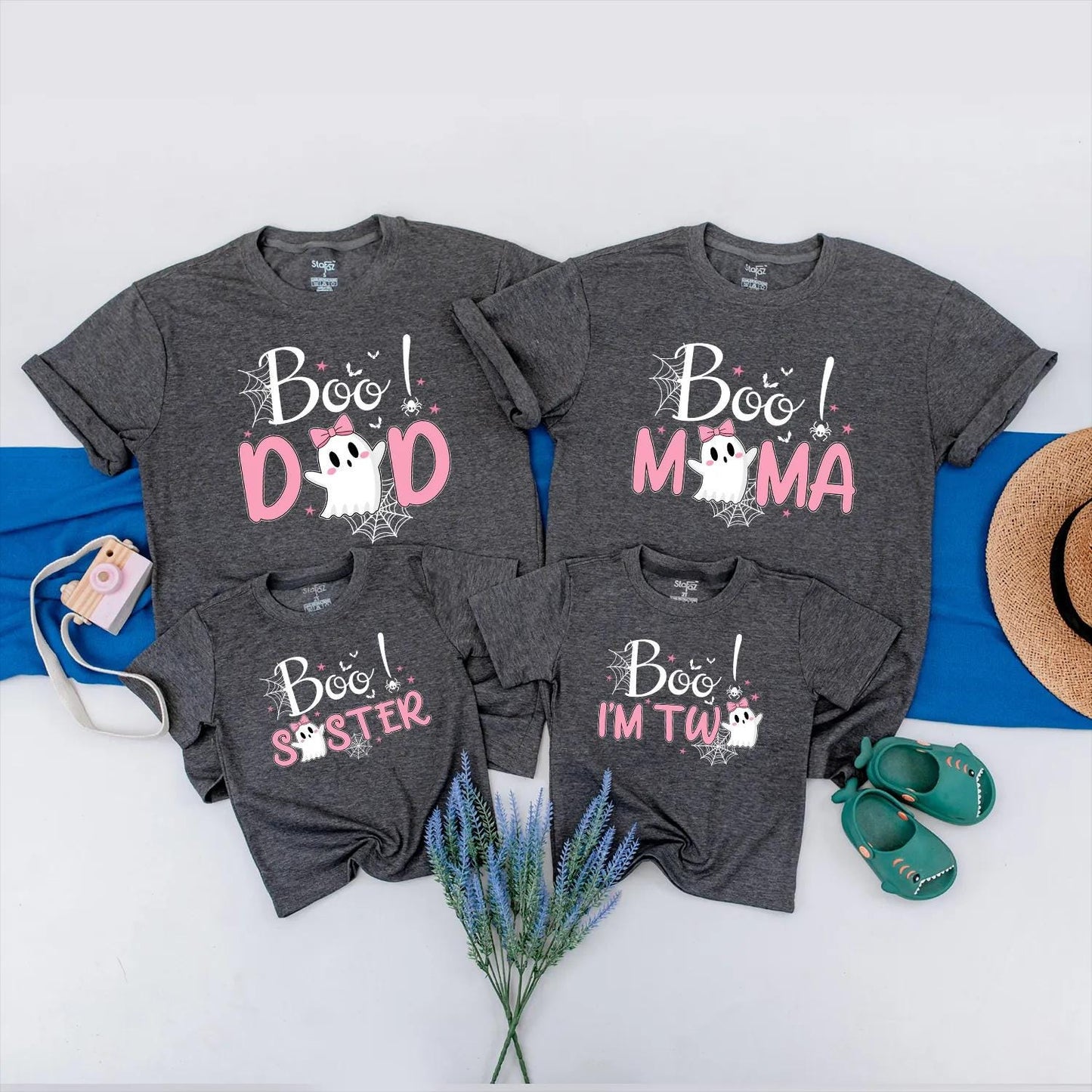 Little Boo Ghost Birthday Shirt for Baby Girl Spooky Halloween Matching Family Outfits Cute Party Tee