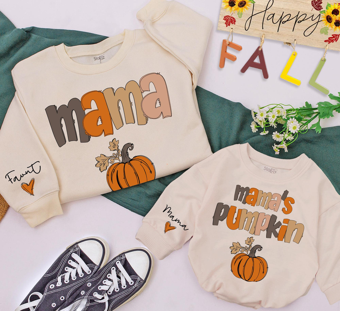 Mama & Me Pumpkin Patch Sweatshirts, Fall Matching Mom & Baby Outfits, Thanksgiving Outfit, Kids Fall Shirt, Mama's Pumpkin, Favorite Sleeve, Cute Gifts