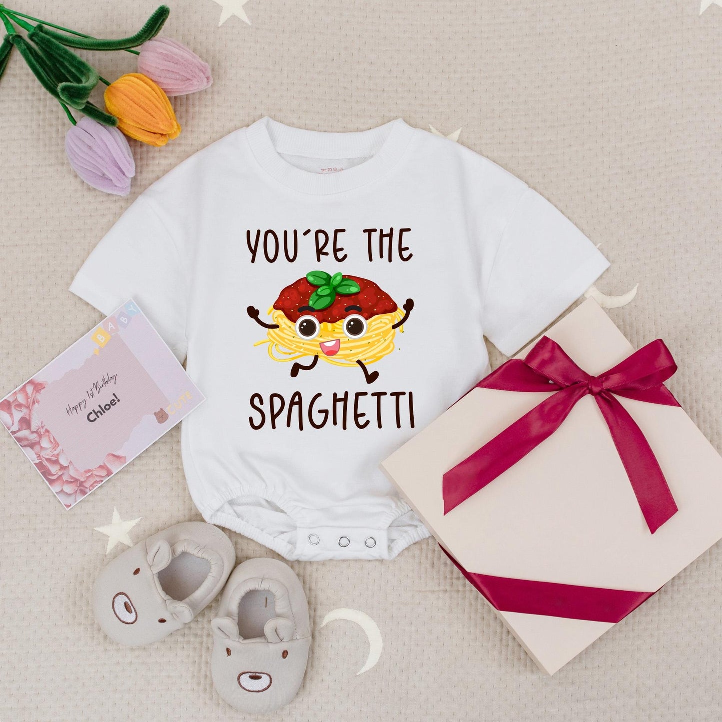 You're The Spaghetti To My Meatball Matching Twins Baby Romper Set Cute Food Baby Bodysuits Funny Baby Shower Gift Idea