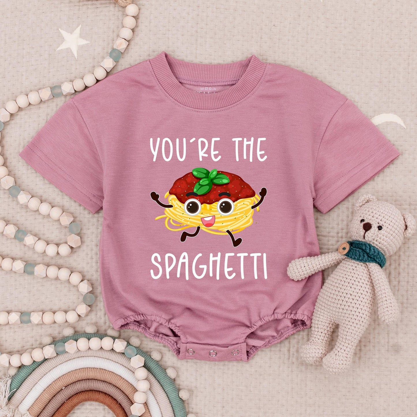 You're The Spaghetti To My Meatball Matching Twins Baby Romper Set Cute Food Baby Bodysuits Funny Baby Shower Gift Idea