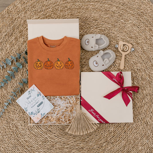 Cute Pumpkin Jack-o-Lantern Baby Romper Toddler Sweatshirt Halloween Kid T-Shirt Newborn Bodysuit Spooky Season Autumn Apparel