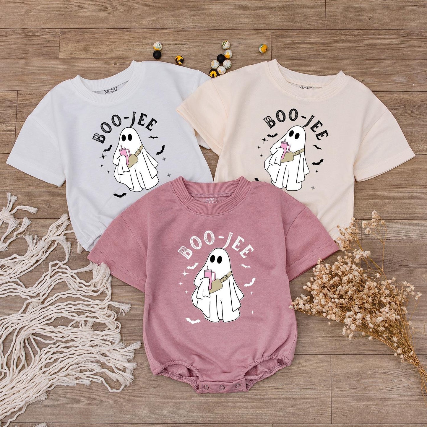 Halloween Ghost Sweatshirt Spooky Boo Jee Baby Romper for Kids Perfect Fall Spooky Season Infant Apparel Cute Toddler Halloween Gift