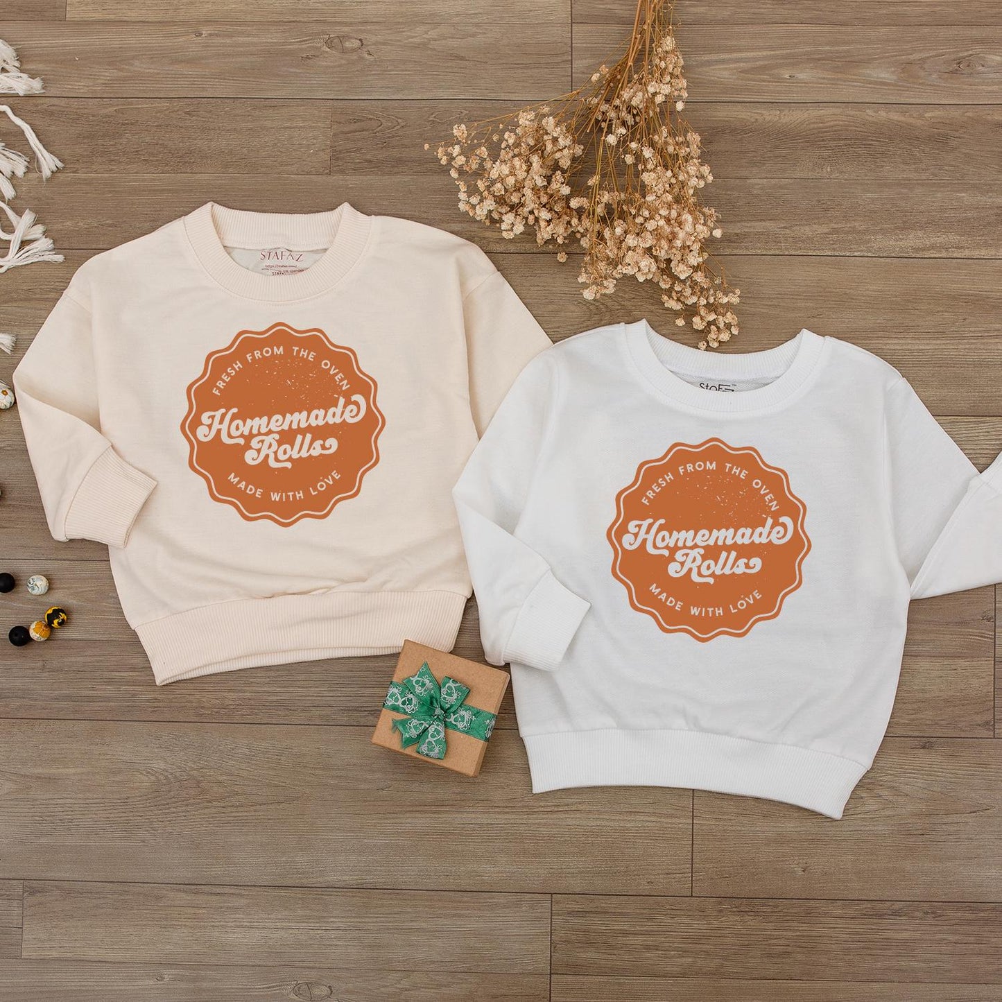 Funny Homemade Rolls Retro Baby Romper Natural Cotton Autumn Toddler Clothes Thanksgiving Day Baby Bodysuit Chunky Infant Gift