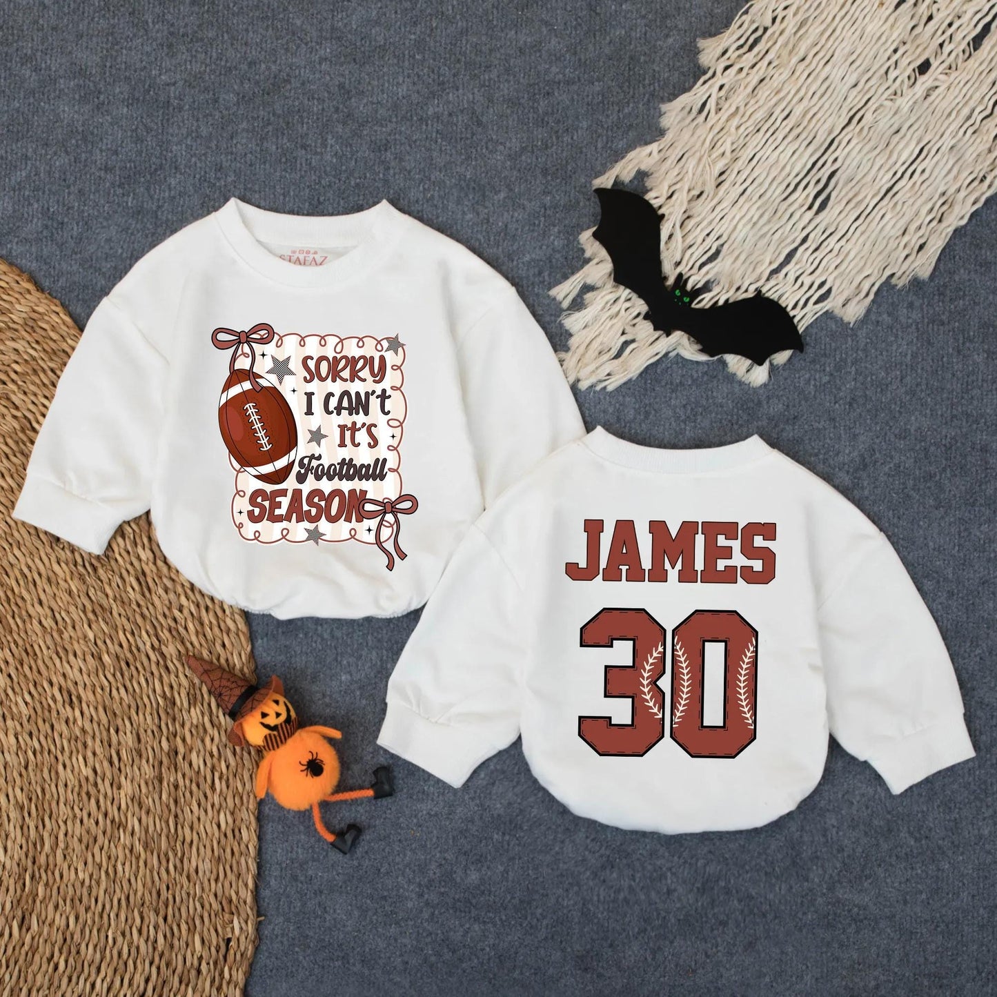 Sorry I Can't It's Football Season Baby Romper Funny Football Mom Game Day Clothes Sport Baby Outfits Adorable Football Baby Boy Clothes Baby Shower Gift