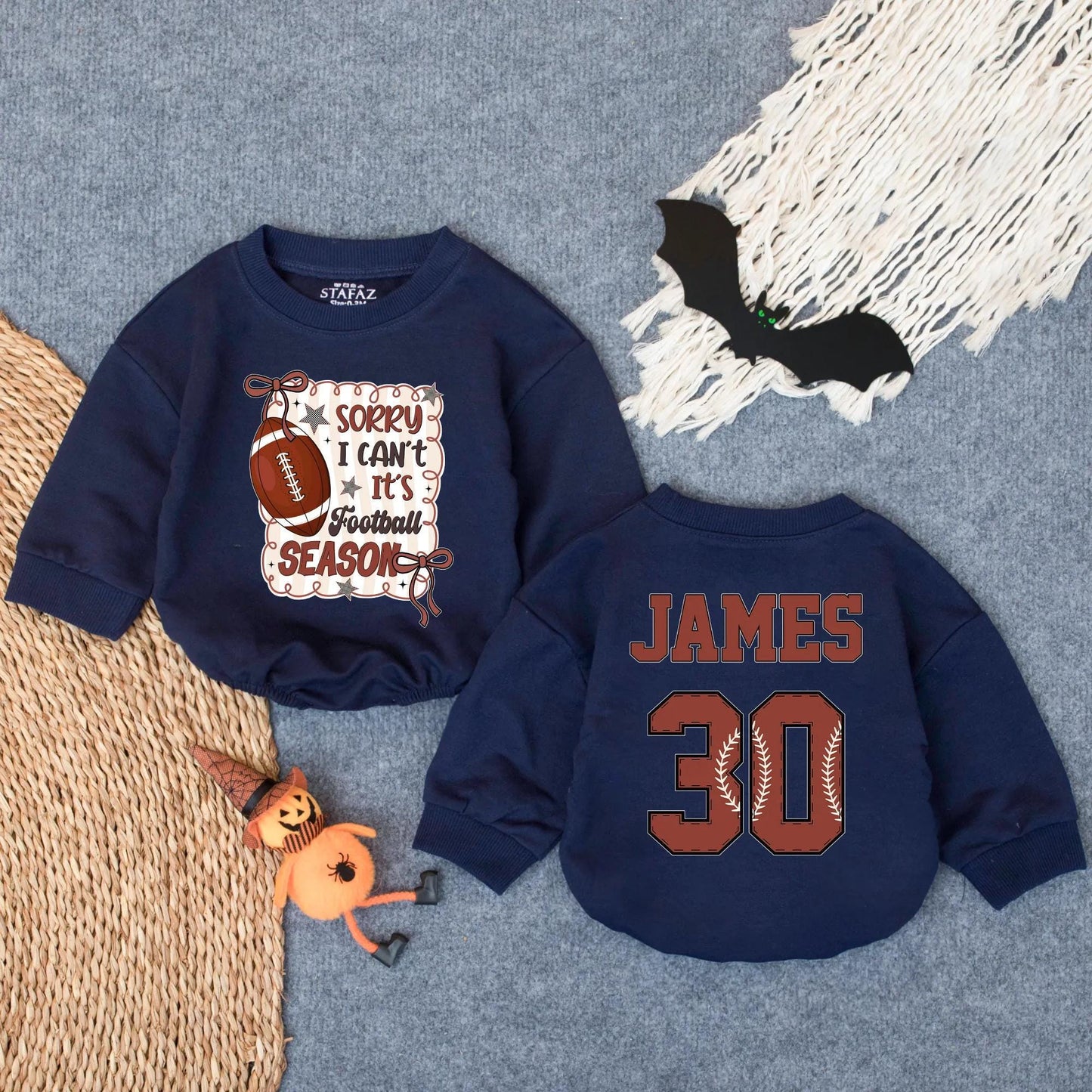 Sorry I Can't It's Football Season Baby Romper Funny Football Mom Game Day Clothes Sport Baby Outfits Adorable Football Baby Boy Clothes Baby Shower Gift