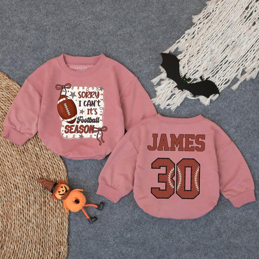 Sorry I Can't It's Football Season Baby Romper Funny Football Mom Game Day Clothes Sport Baby Outfits Adorable Football Baby Boy Clothes Baby Shower Gift