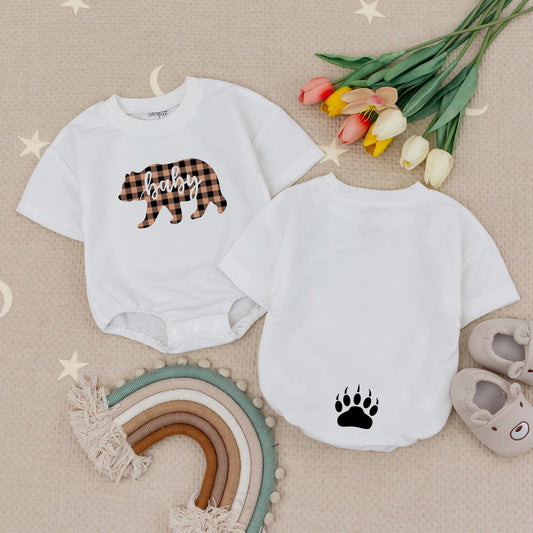 Baby Bear Romper Cute Baby Bubble Baby Shower Gift Coming Home Outfit New Mom Gift Bear Bodysuit Infant Clothes