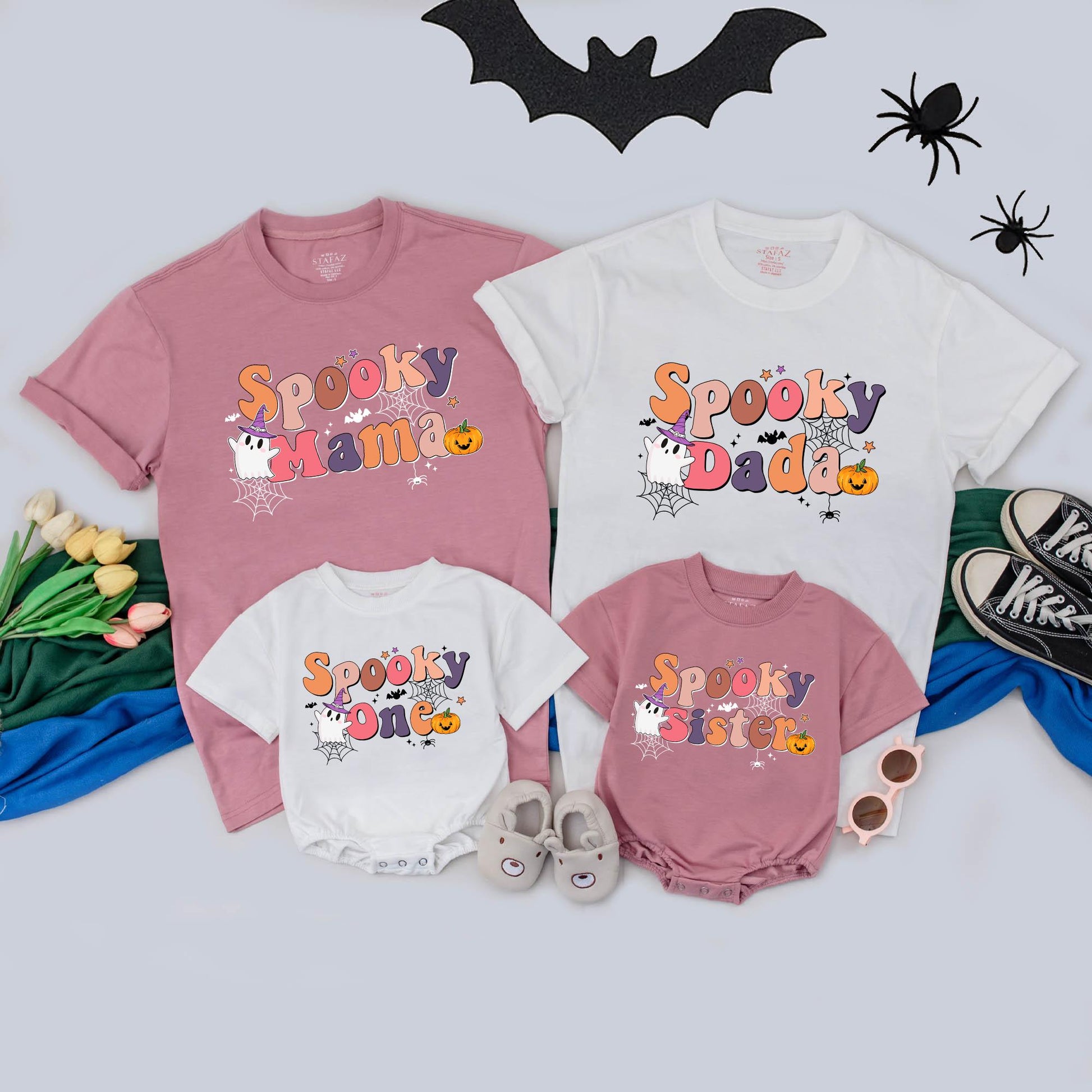 Spooky Family Halloween Matching Tees Custom One Spooky Dude Birthday Shirt Cotton Comfortable Party Outfits