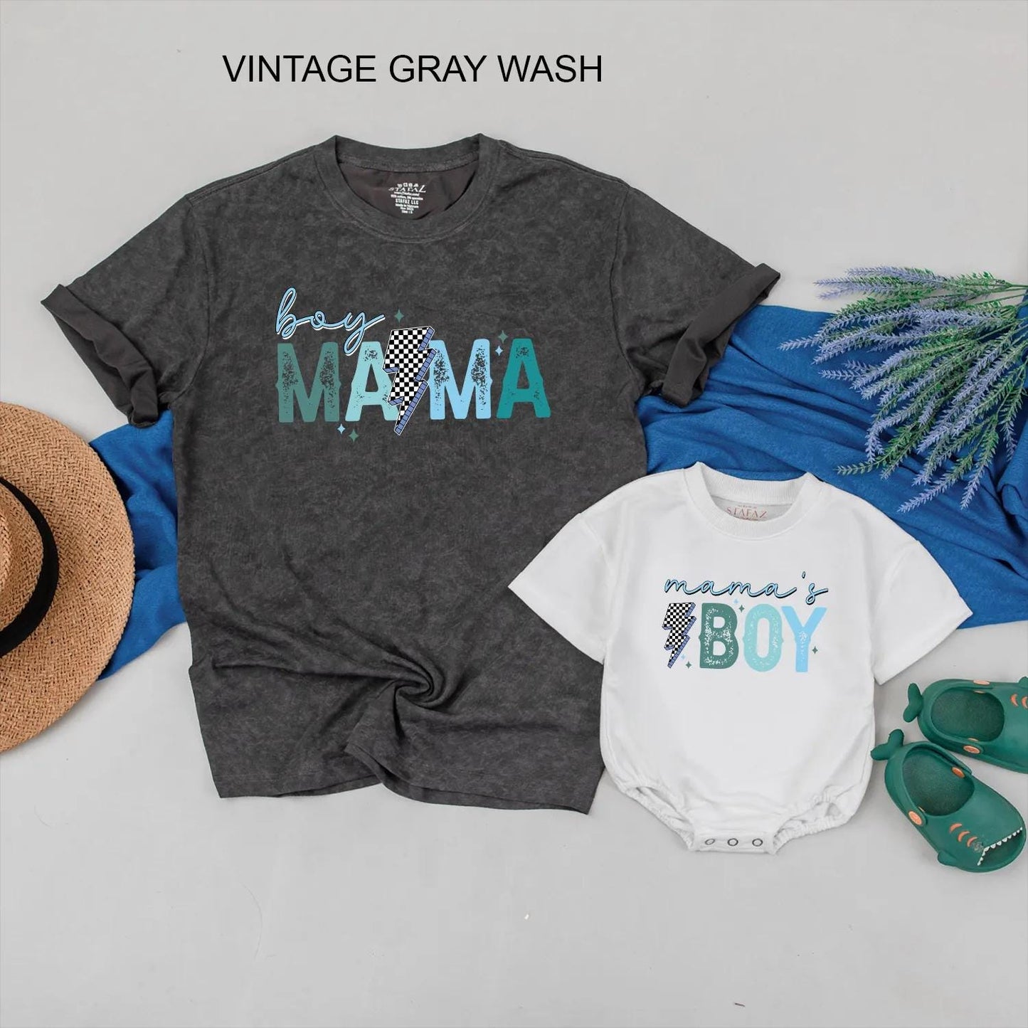 Boy Mama and Mama's Boy Matching Shirt Custom Mother Son Outfit Personalized Gift Mommy and Me Clothes