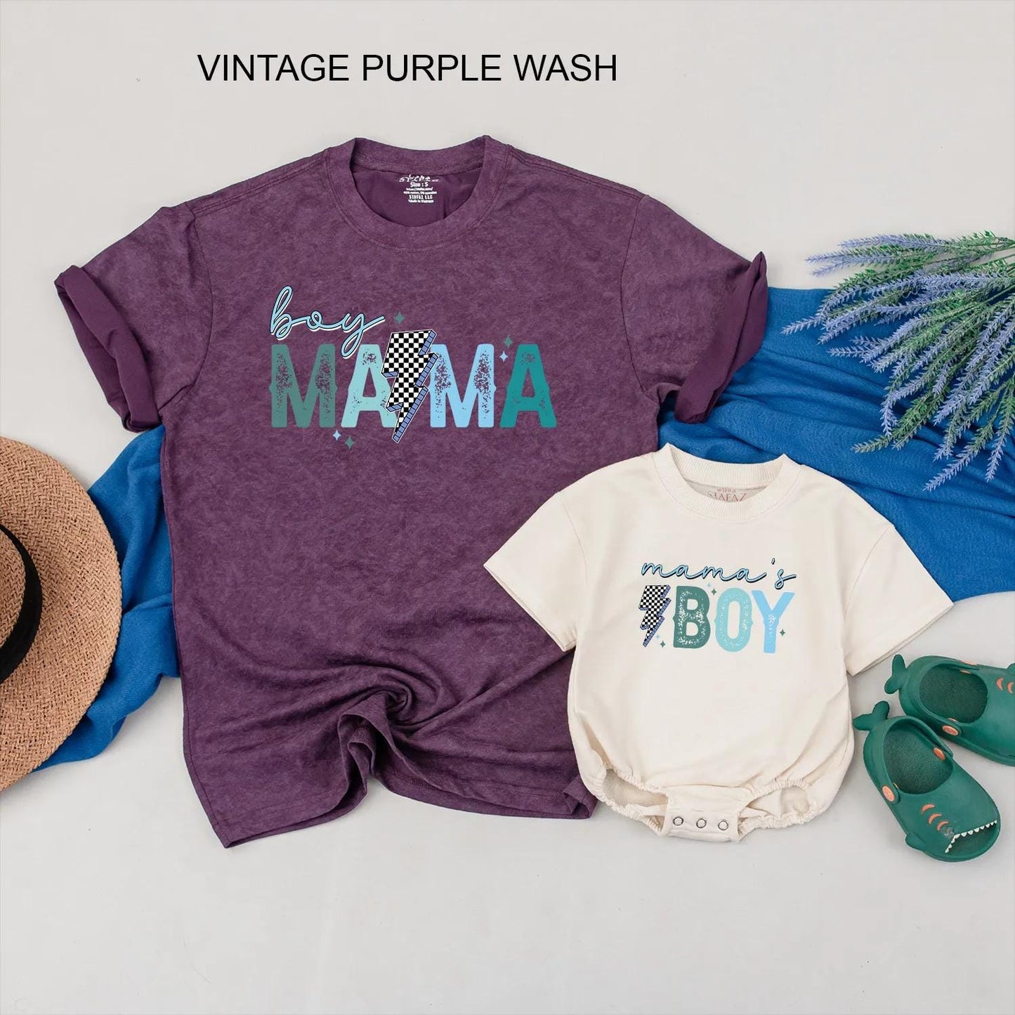 Boy Mama and Mama's Boy Matching Shirt Custom Mother Son Outfit Personalized Gift Mommy and Me Clothes