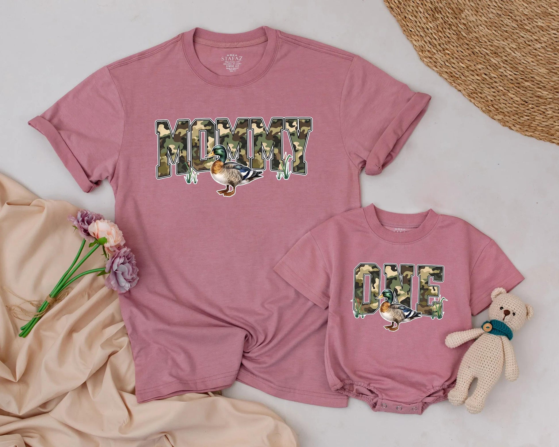 One Lucky Duck 1st Birthday Matching Family Shirts, Boy's Jungle Zoo Animal Outfit, Mommy & Me First Birthday Party