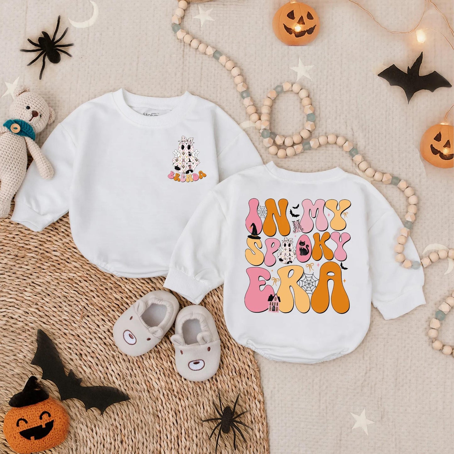 Personalized In My Spooky Era Baby Bubble Romper My First Halloween Ghost Outfit Newborn Infant Trick or Treat Cute Monster Fall Clothes