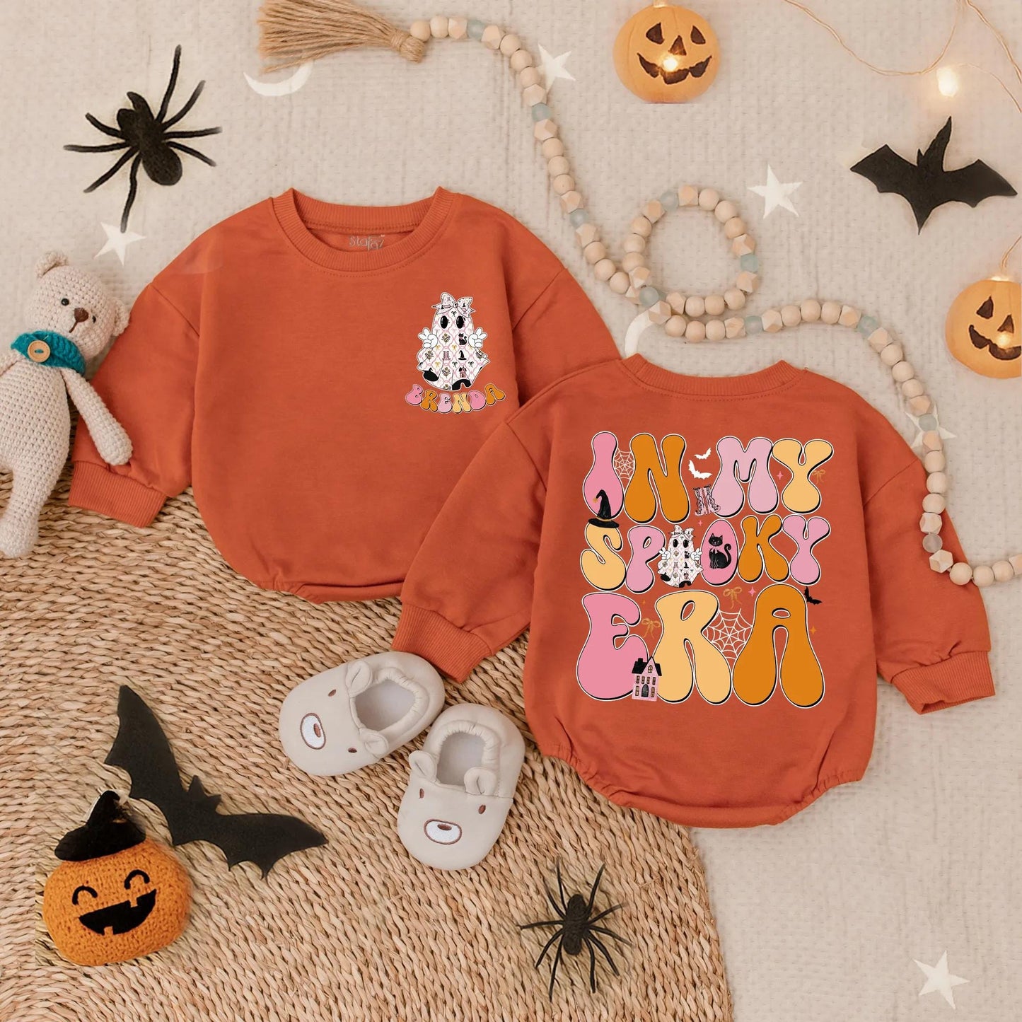 Personalized In My Spooky Era Baby Bubble Romper My First Halloween Ghost Outfit Newborn Infant Trick or Treat Cute Monster Fall Clothes