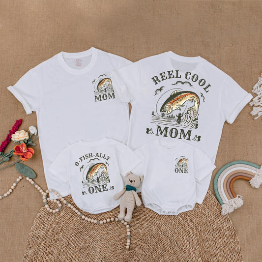 O-Fish-Ally One Matching Family Shirts, Reel Cool Fishing Birthday, First Birthday Boy Outfit, Rustic Vintage Fish Romper, Party Gift 135 chars