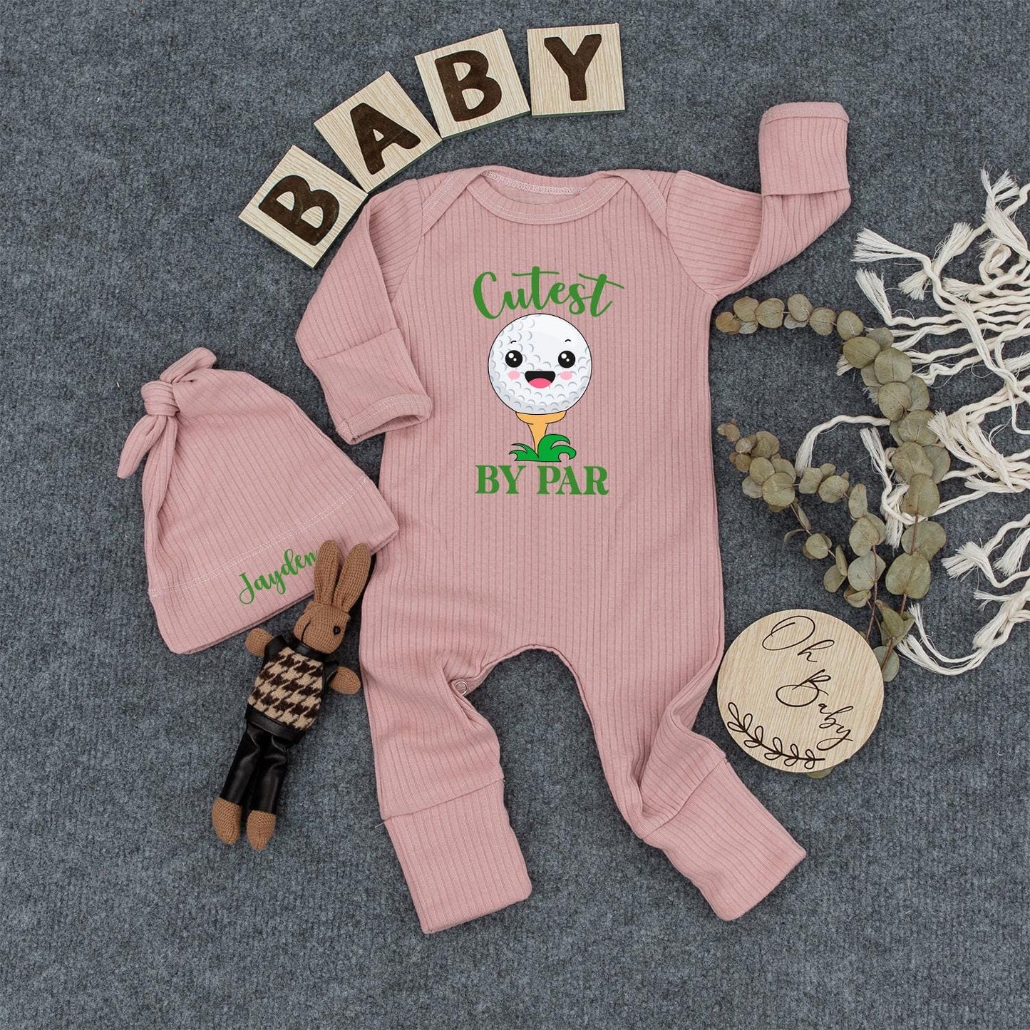 Cutest By Par Golf Baby Bodysuit Funny Golf Theme Baby Outfit Baby Shower Gift for Golfer Parents Father’s Day Newborn Gift Idea