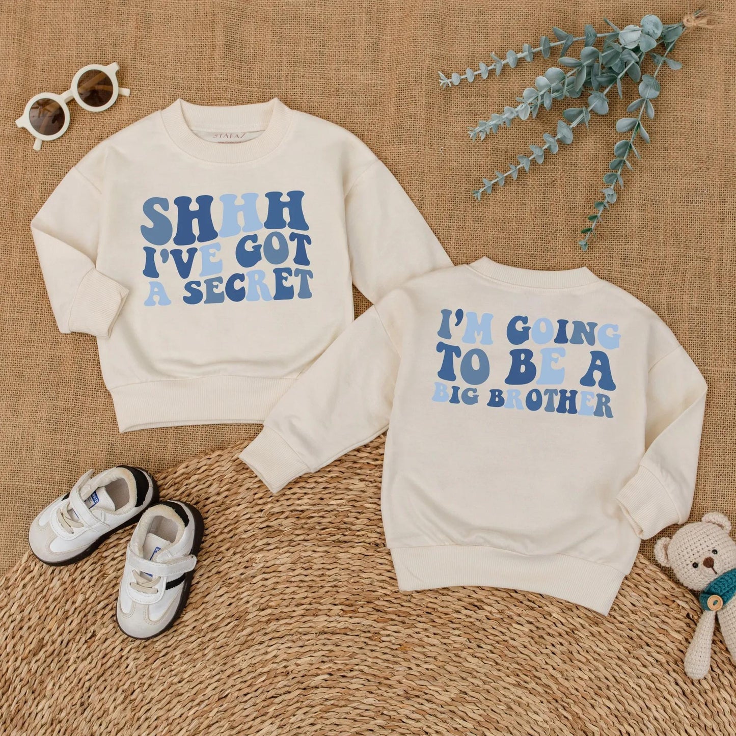 Big Brother Announcement Romper & Shirt Set, Sibling Reveal Outfit for Baby & Toddler Boy, Pregnancy Announcement Gift