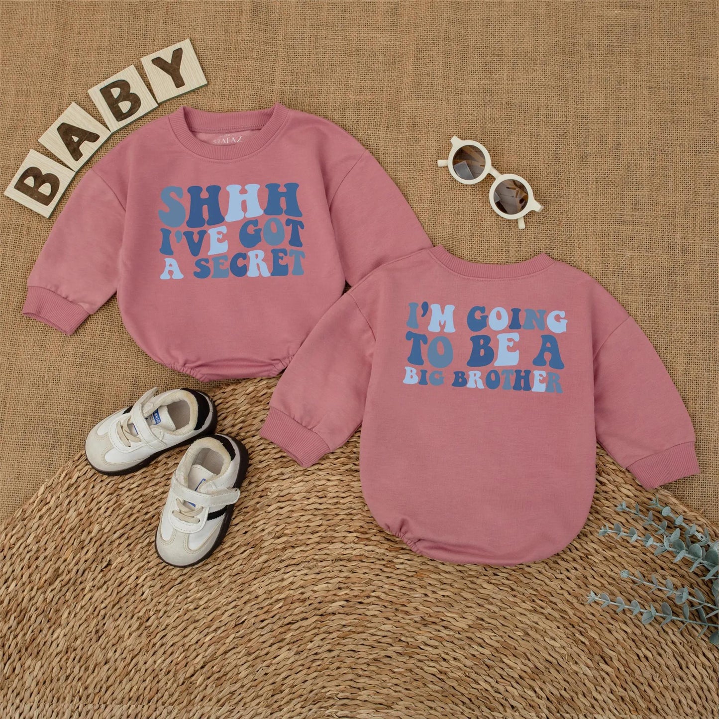 Big Brother Announcement Romper & Shirt Set, Sibling Reveal Outfit for Baby & Toddler Boy, Pregnancy Announcement Gift