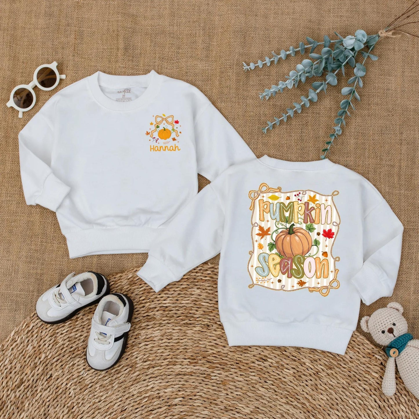Personalized Pumpkin Season Bubble Romper Cute Fall Baby Girl Bodysuit Sweet Thanksgiving Outfit Little Pumpkin Patch Gift