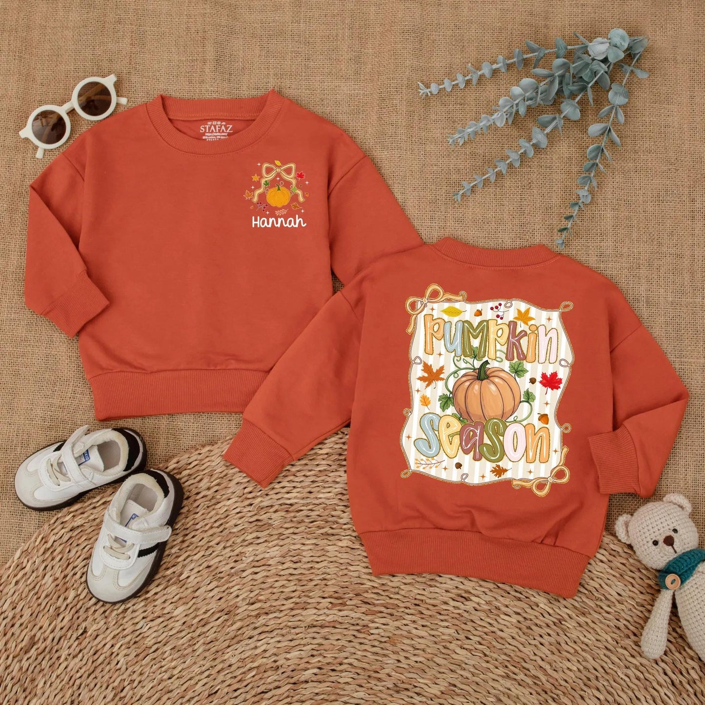 Personalized Pumpkin Season Bubble Romper Cute Fall Baby Girl Bodysuit Sweet Thanksgiving Outfit Little Pumpkin Patch Gift