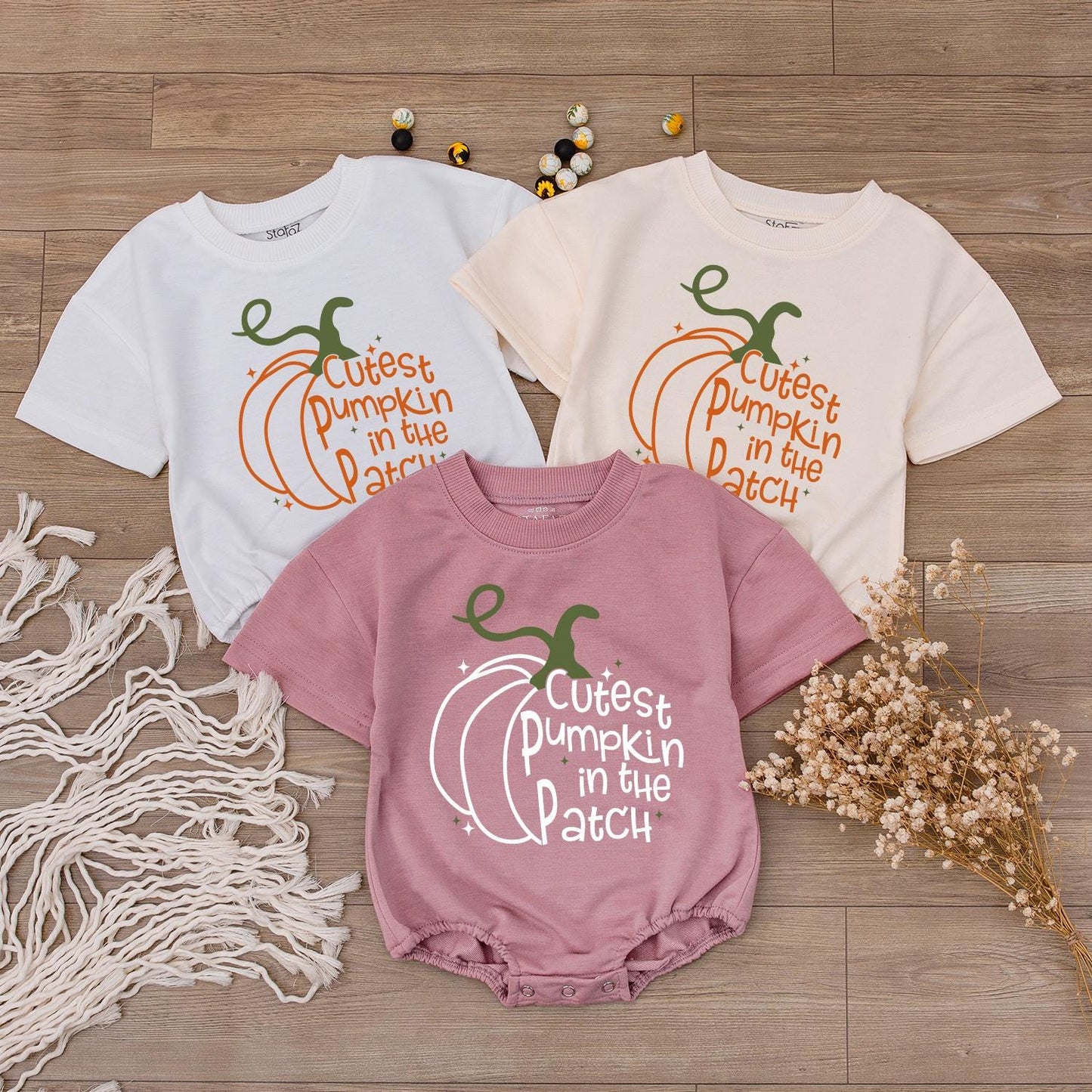 Cutest Pumpkin in the Patch Baby Romper Cute Fall Baby Clothes Thanksgiving Newborn Toddler First Halloween Costume Outfit