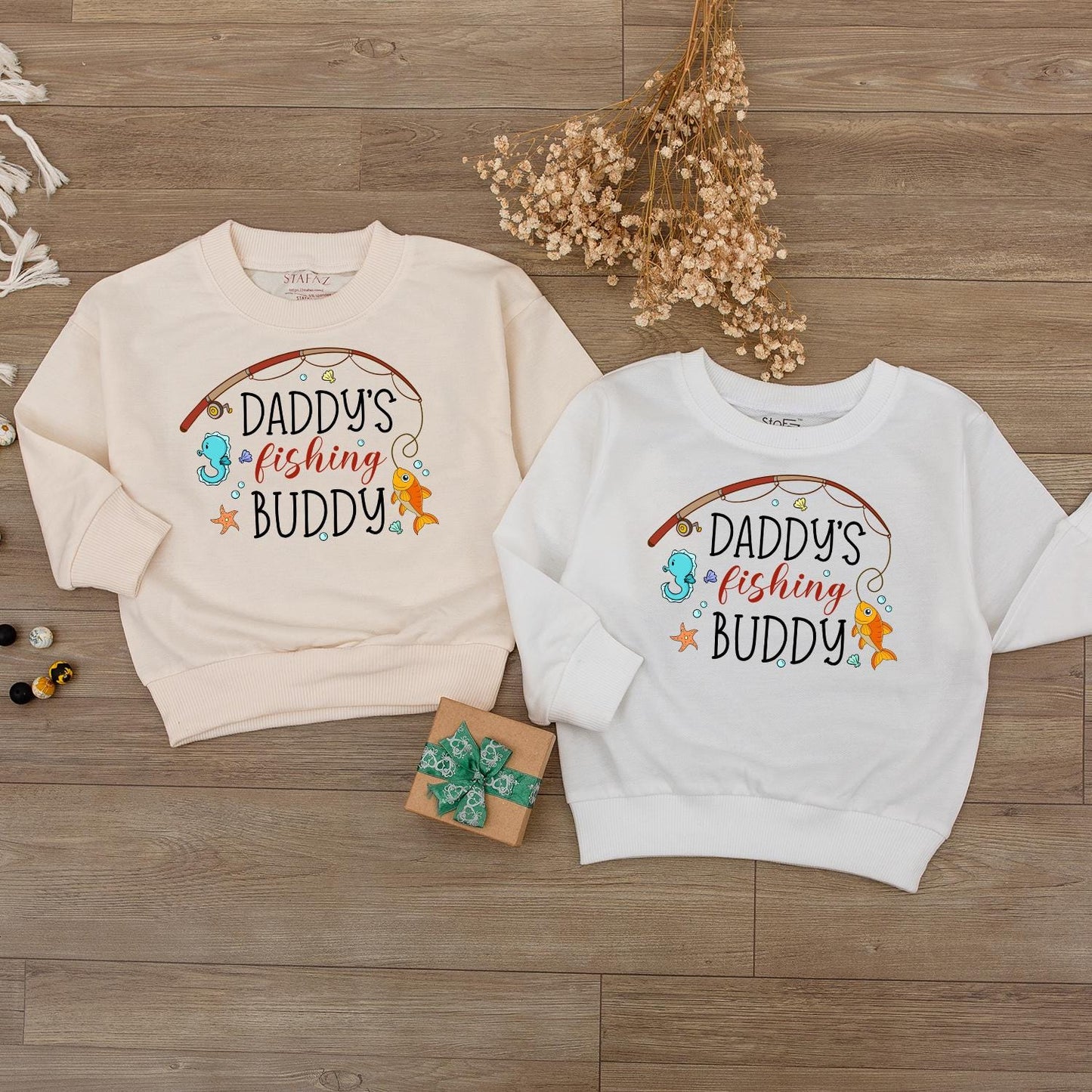 Daddy's Fishing Buddy Romper: Reel Cute Baby Boy Outfit, Lake Day Fun! Infant Bodysuit with Seahorse & Starfish, Fishing Theme Baby Shower Gift (138 chars)