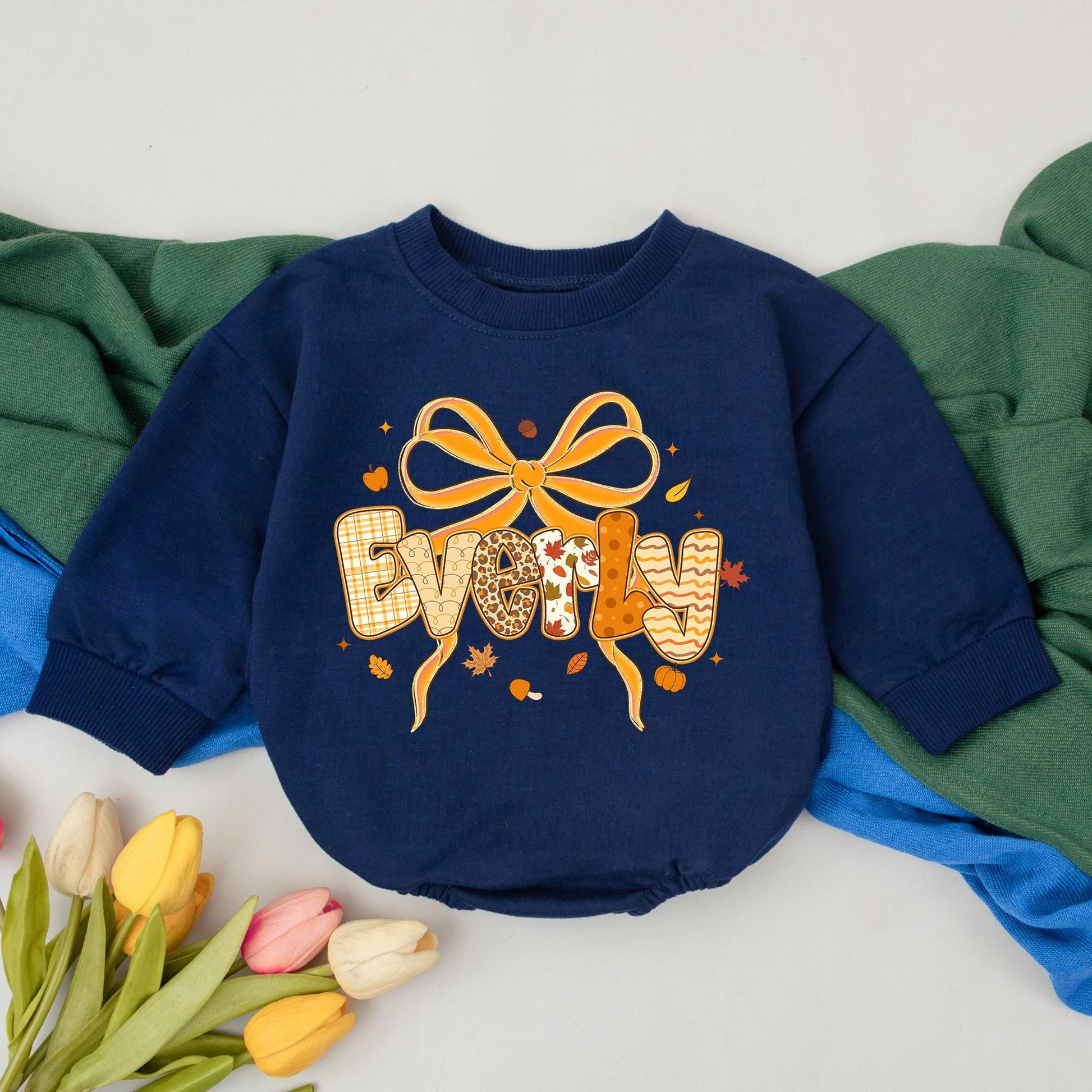 Personalized Thankful Pumpkin Romper Baby Girl Fall Autumn Custom Name Bodysuit First Thanksgiving Gift Outfit