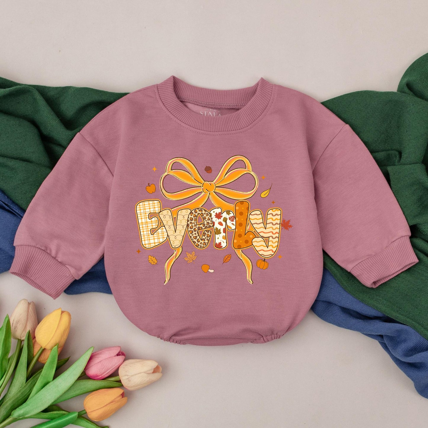 Personalized Thankful Pumpkin Romper Baby Girl Fall Autumn Custom Name Bodysuit First Thanksgiving Gift Outfit