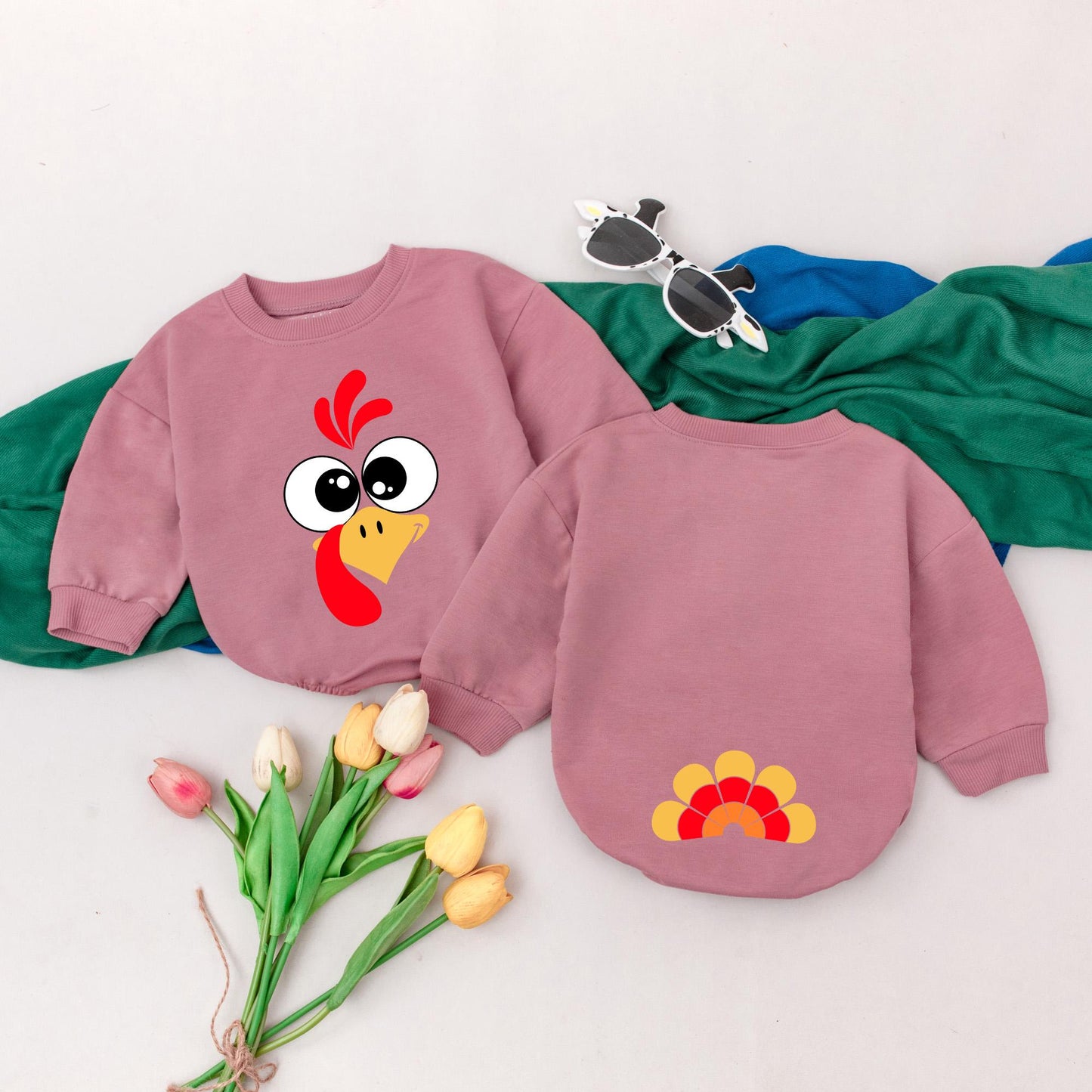 Little Turkey Baby Romper Thankful Turkey Bodysuit First Thanksgiving Retro Fall Autumn Kid Clothes Baby Shower Gift