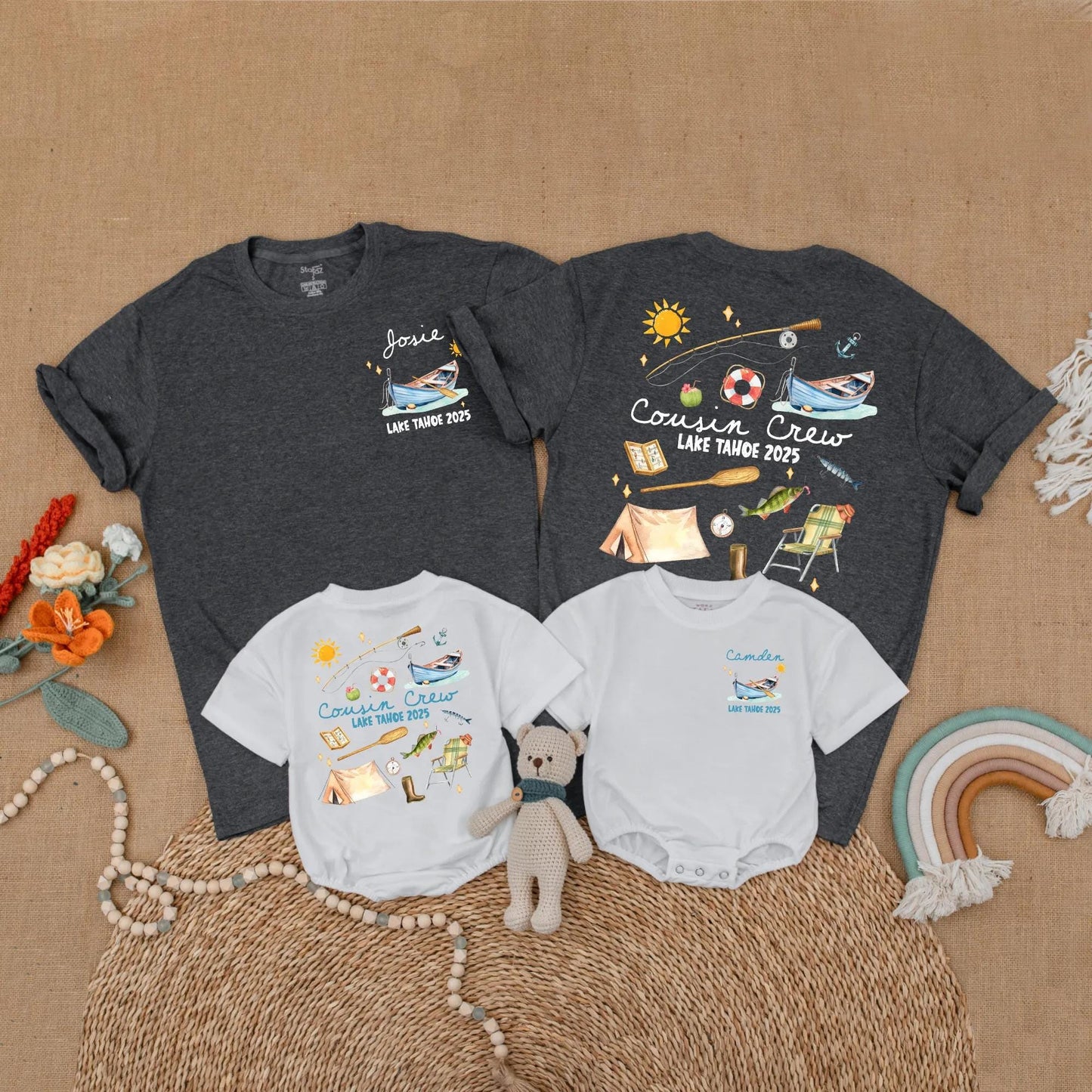 Custom Cousin Crew Lake Trip Matching Shirts Summer Vacation 2025 Family Camping Group Outfits Gift