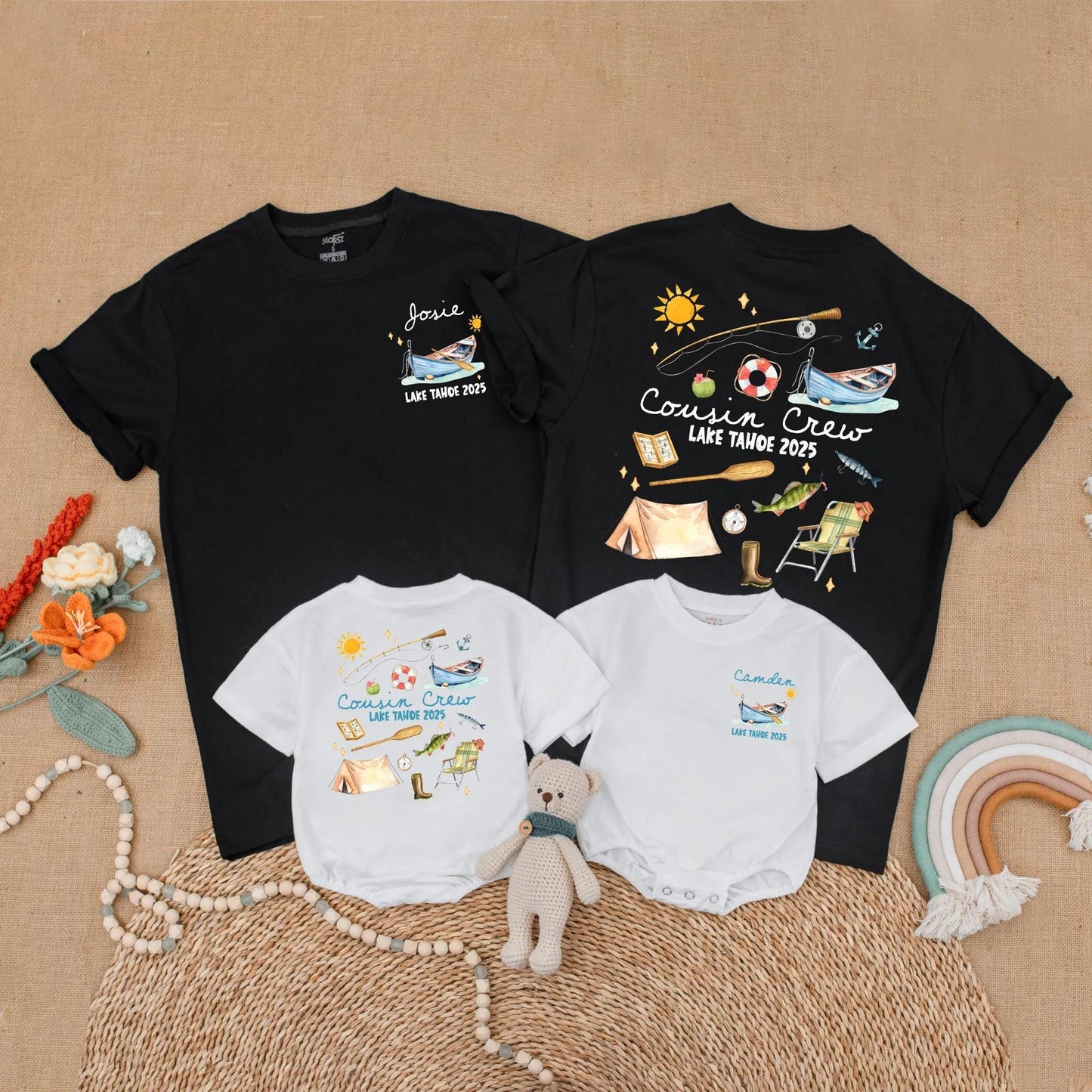 Custom Cousin Crew Lake Trip Matching Shirts Summer Vacation 2025 Family Camping Group Outfits Gift