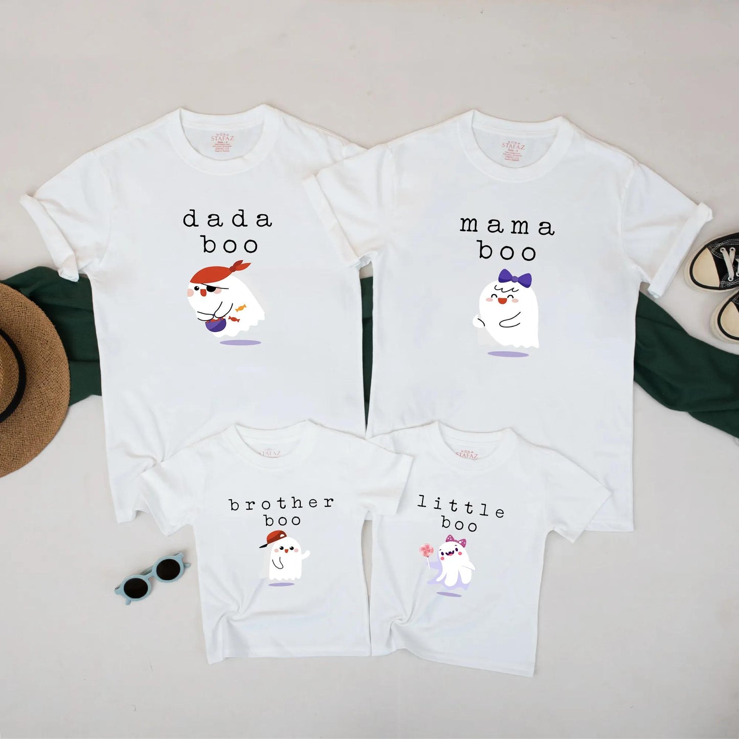 Boo Family Matching Shirts: Ghost Halloween Outfits for Mom, Dad & Kids - Spooky Fall Family Tees