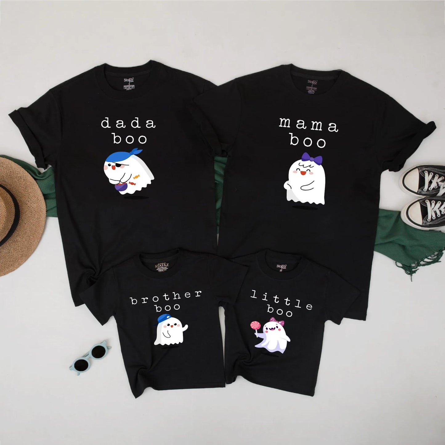 Boo Family Matching Shirts: Ghost Halloween Outfits for Mom, Dad & Kids - Spooky Fall Family Tees
