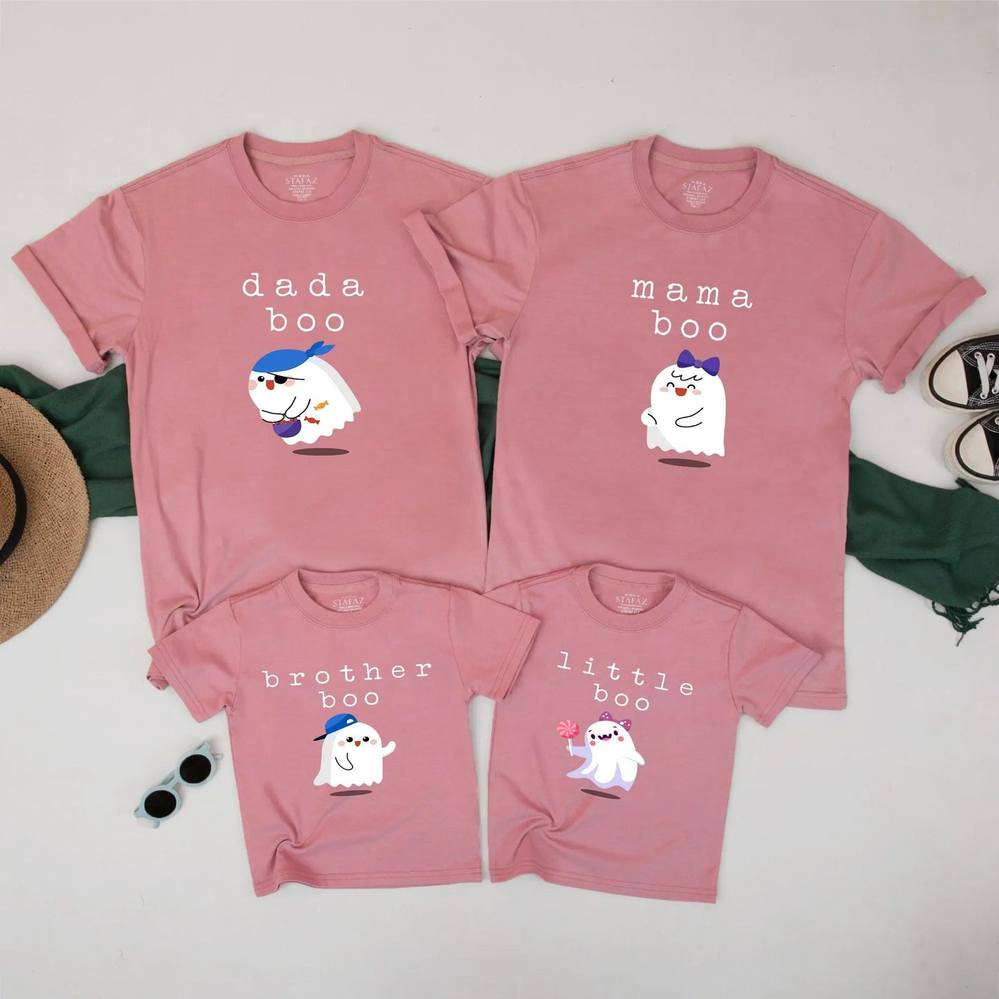 Boo Family Matching Shirts: Ghost Halloween Outfits for Mom, Dad & Kids - Spooky Fall Family Tees