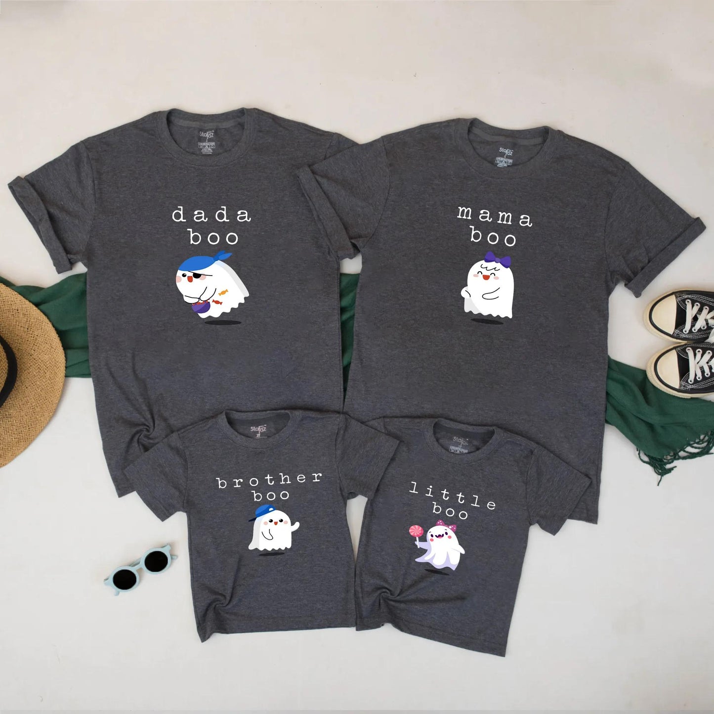 Boo Family Matching Shirts: Ghost Halloween Outfits for Mom, Dad & Kids - Spooky Fall Family Tees