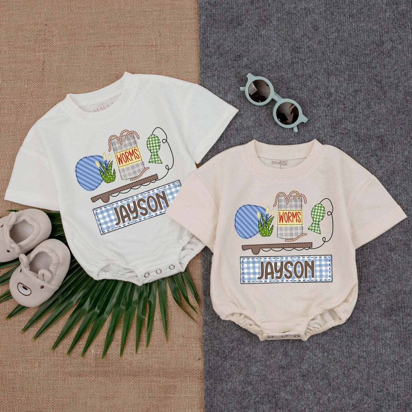 Fishing Buddy Custom Bubble Romper Personalized Baby Boy Clothes Toddler Fisherman Gift Summer Outdoor Adventure
