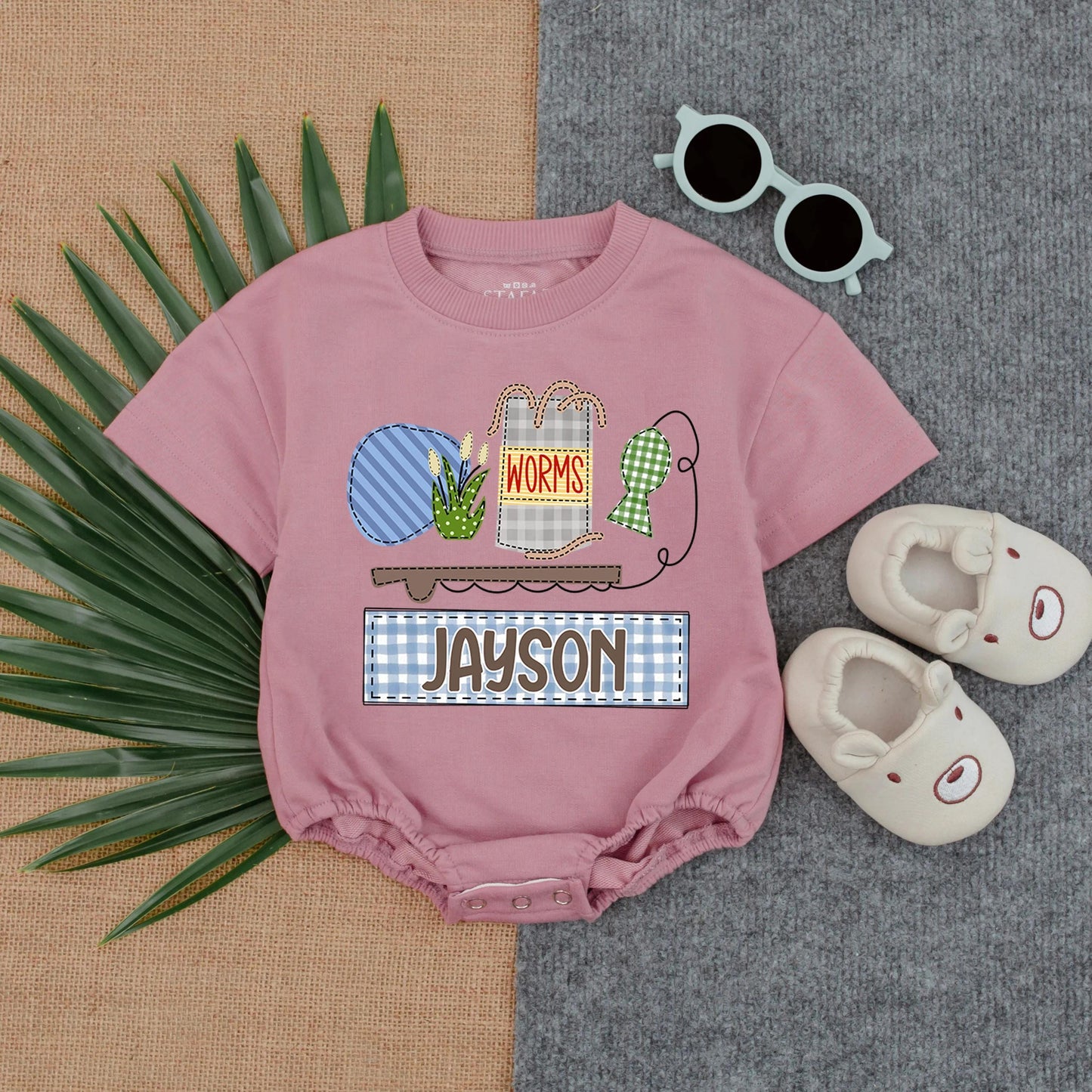 Fishing Buddy Custom Bubble Romper Personalized Baby Boy Clothes Toddler Fisherman Gift Summer Outdoor Adventure
