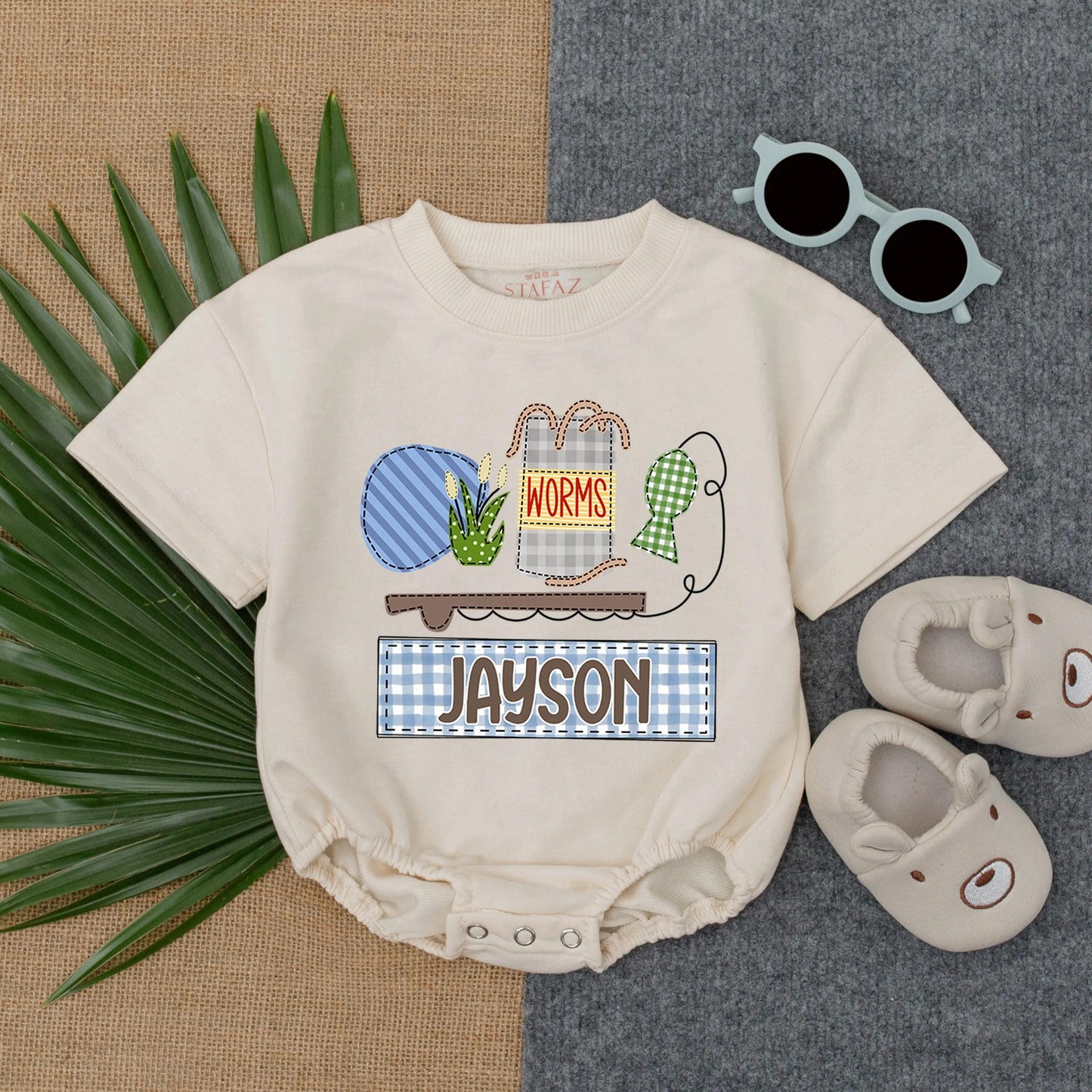 Fishing Buddy Custom Bubble Romper Personalized Baby Boy Clothes Toddler Fisherman Gift Summer Outdoor Adventure