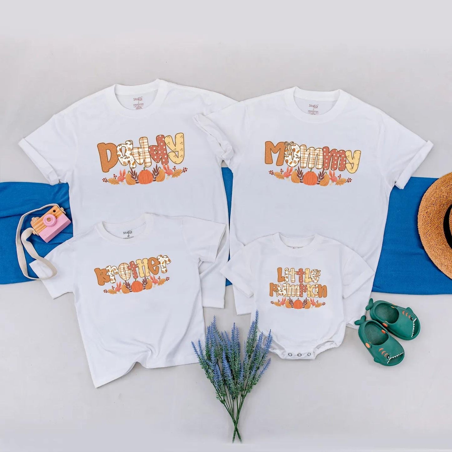Matching Family Pumpkin Shirts & Little Pumpkin Romper for Thanksgiving! Cute Fall Baby, Toddler, & Adult Outfits for the Season