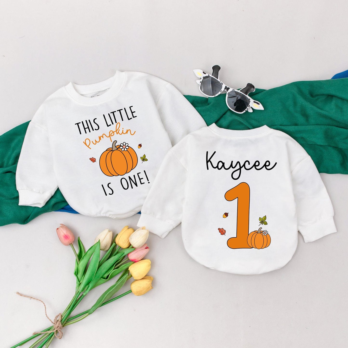 Personalized Pumpkin Romper: My 1st Thanksgiving Outfit, Fall Baby Shower Gift, Custom Name, Little Pumpkin Outfit, Infant Girl Autumn Clothes (138 chars)